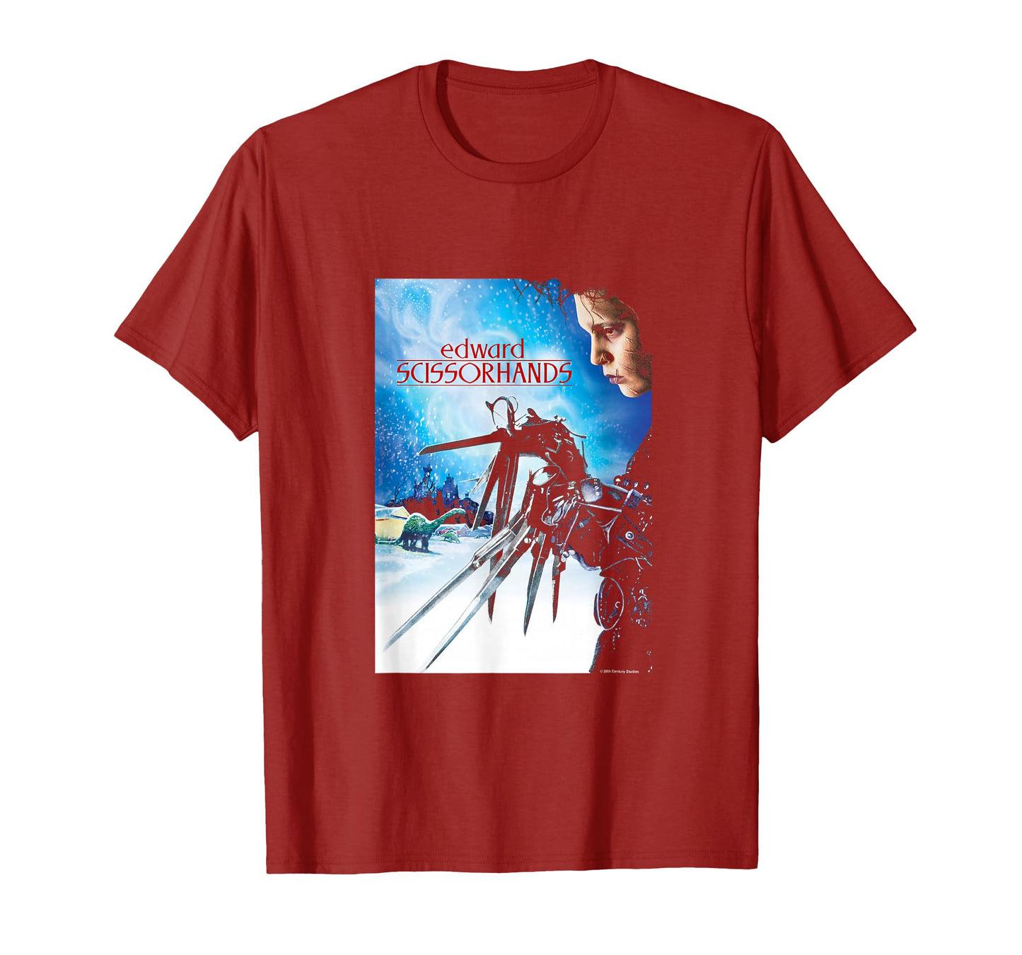 Edward Scissorhands Iconic Vintage Big Chest Movie Poster T-Shirt