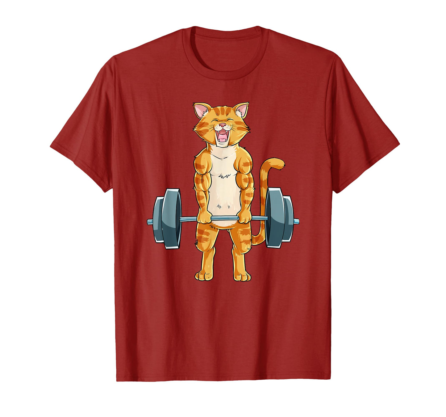 Cute Cat Powerlifting Weightlifting Deadlifting Gym Lover T-Shirt