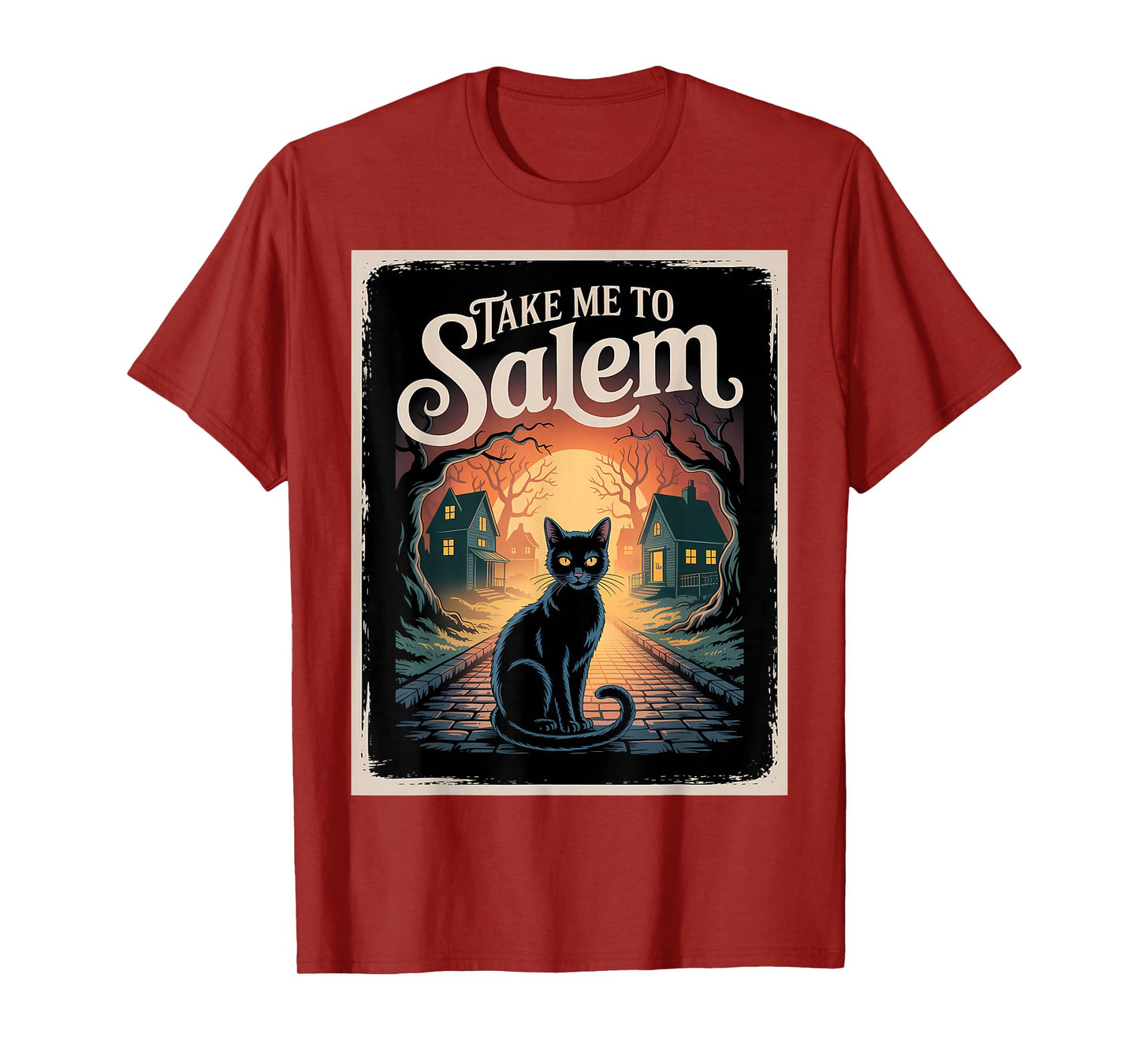 Take Me to Salem Black cat Spooky Outfit for Halloween T-Shirt