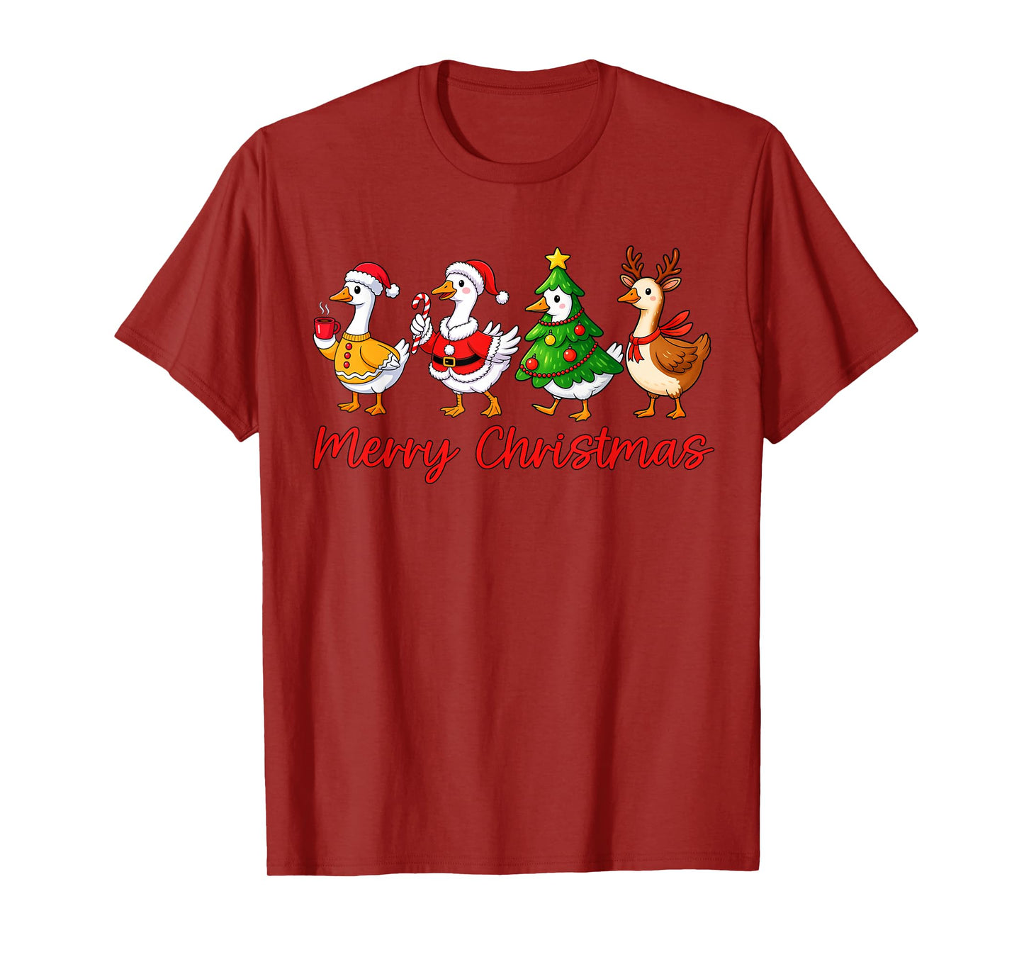 Merry Christmas Funny Merry Goosemas Christmas Silly Goose T-Shirt
