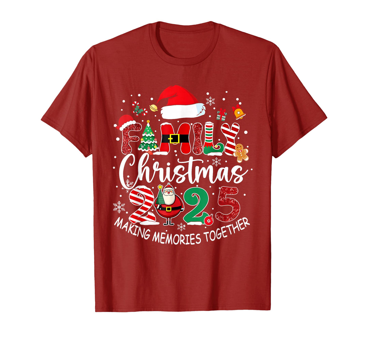 Family Christmas 2025 Matching Outfit Xmas Squad Santa T-Shirt