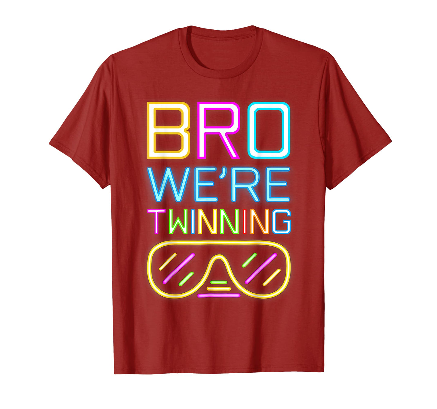Vintage Twinning With My Bro Spirit Week Twin Day Sunglasses T-Shirt
