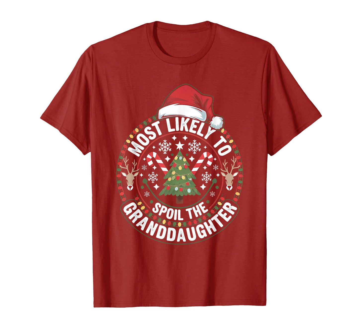 Most Likely to Spoil The Grandchildren Christmas Party Funny T-Shirt