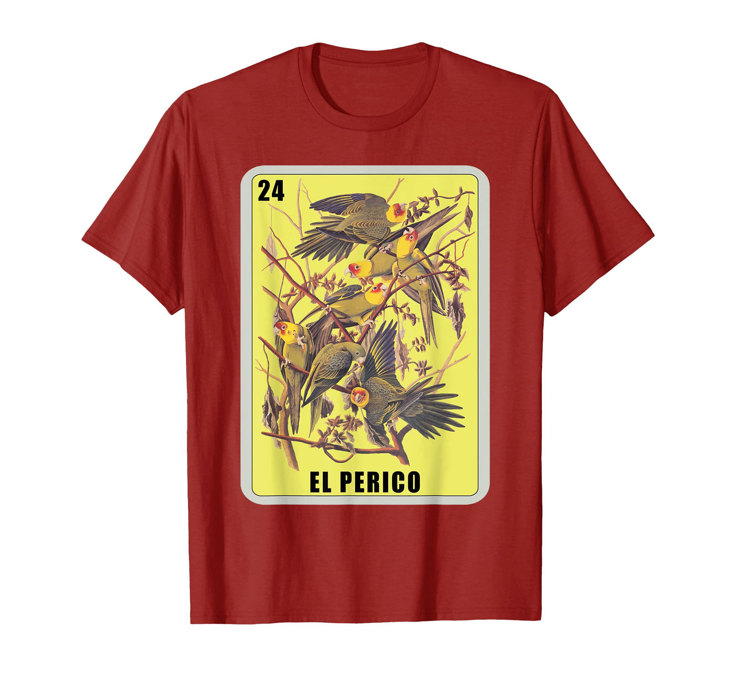 El Perico Card Parakeet Mexican Lottery Card T-Shirt