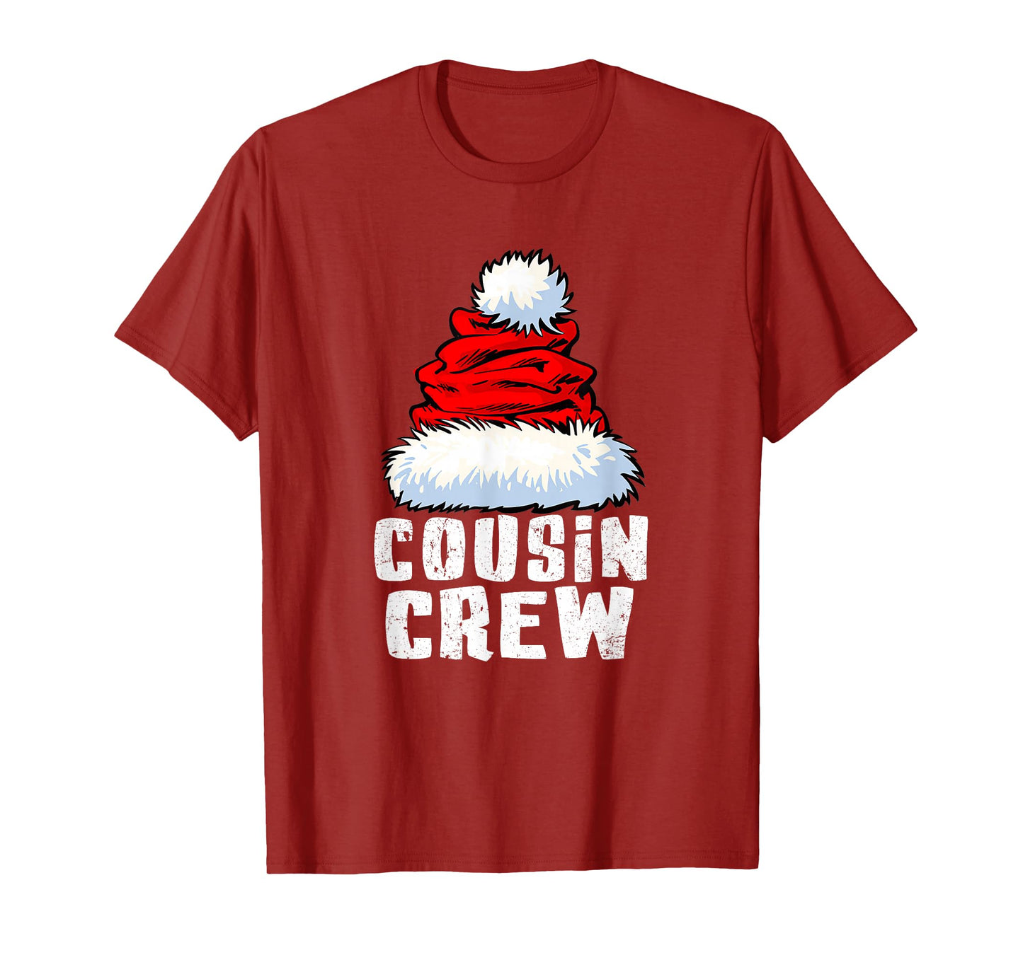 Cousin Crew Christmas Santa Hat Matching Family Pajamas Xmas T-Shirt