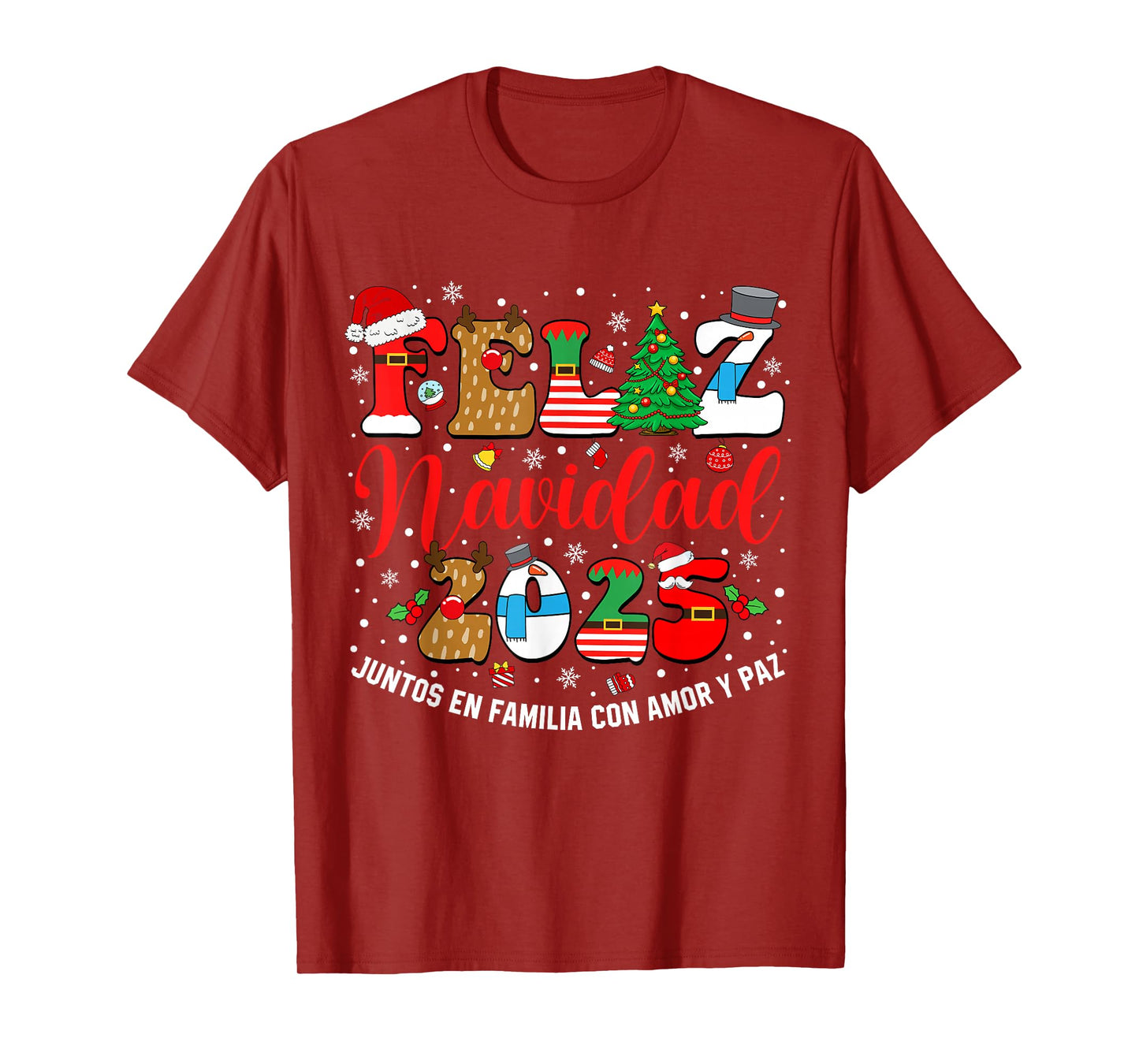 Feliz Navidad Matching Family Spanish Christmas Men Women T-Shirt