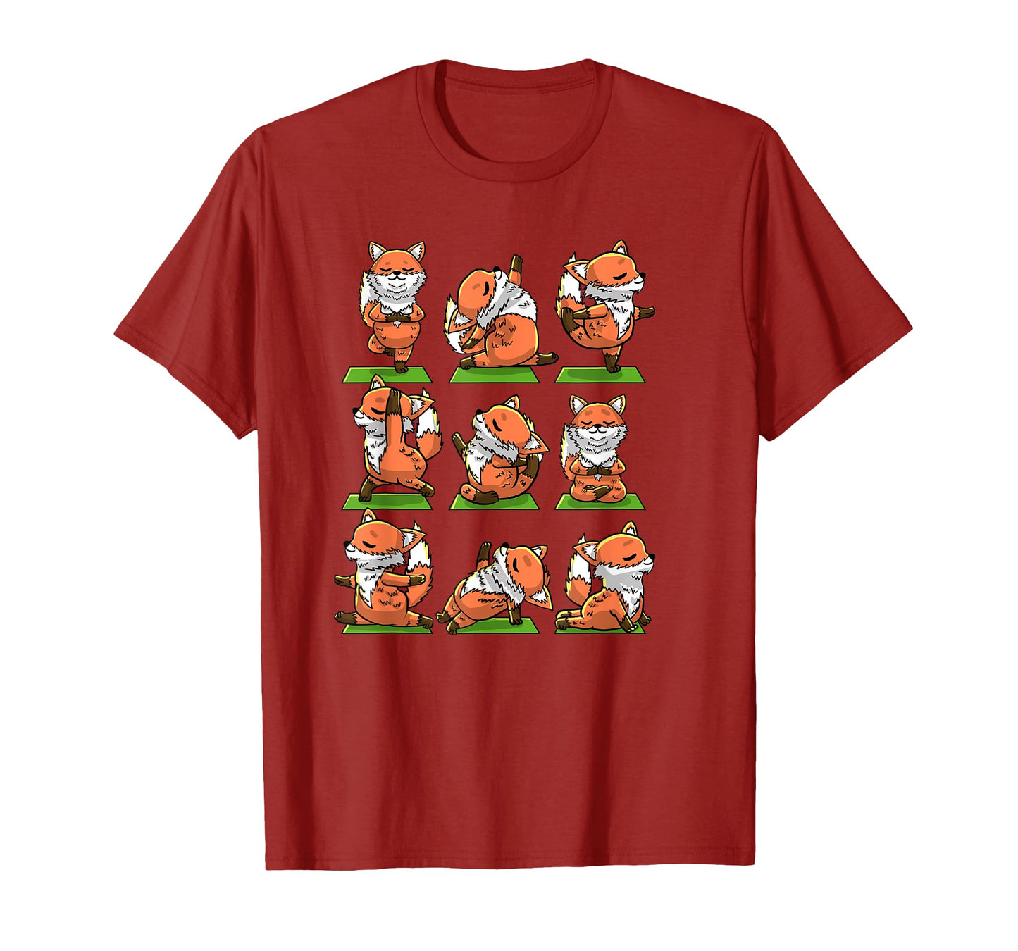 Yoga Foxes Pose Funny Meditation Exercise Animal Lover Gift T-Shirt