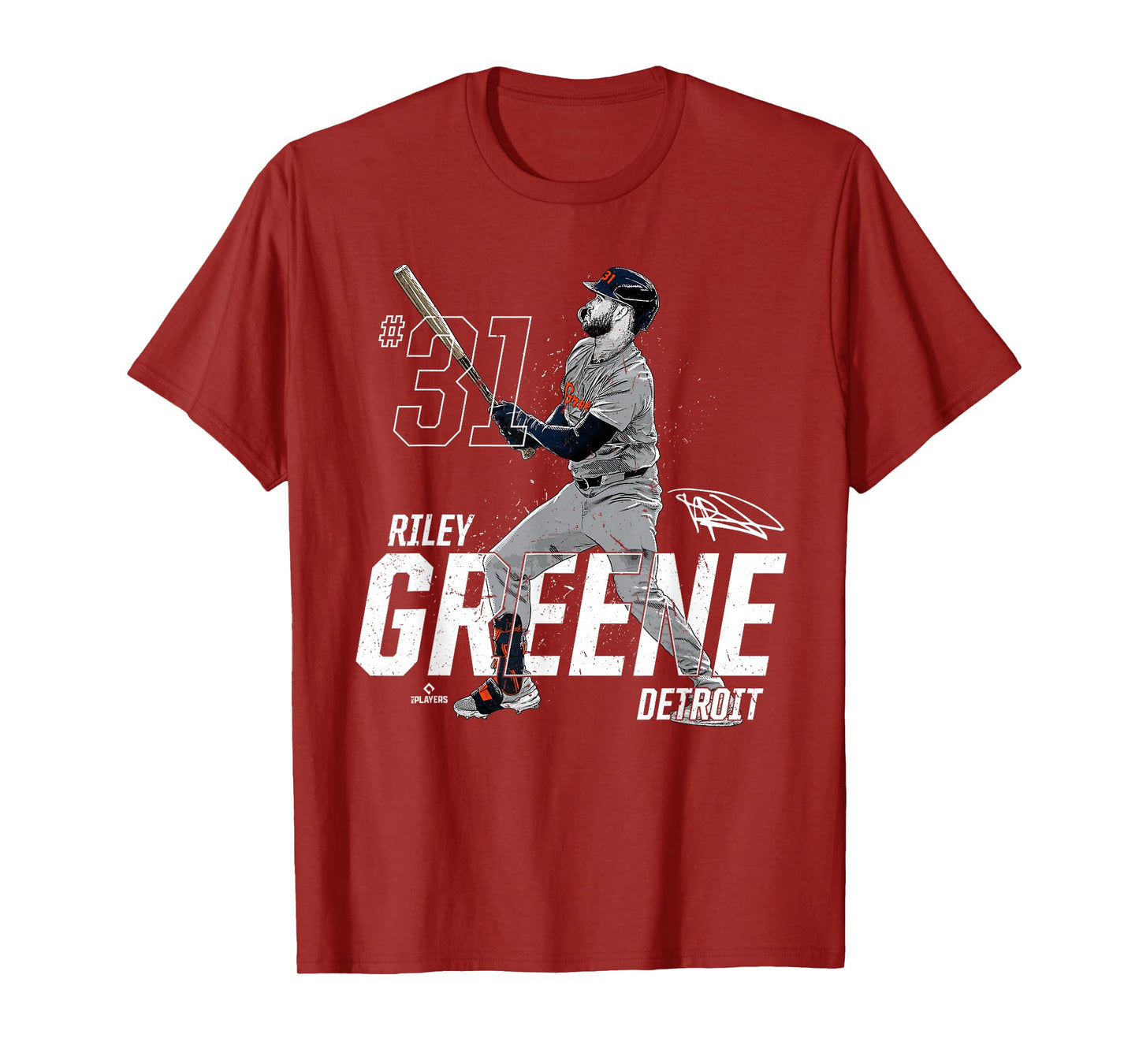 Dynamic Pose Riley Greene Detroit Baseball MLBPA T-Shirt