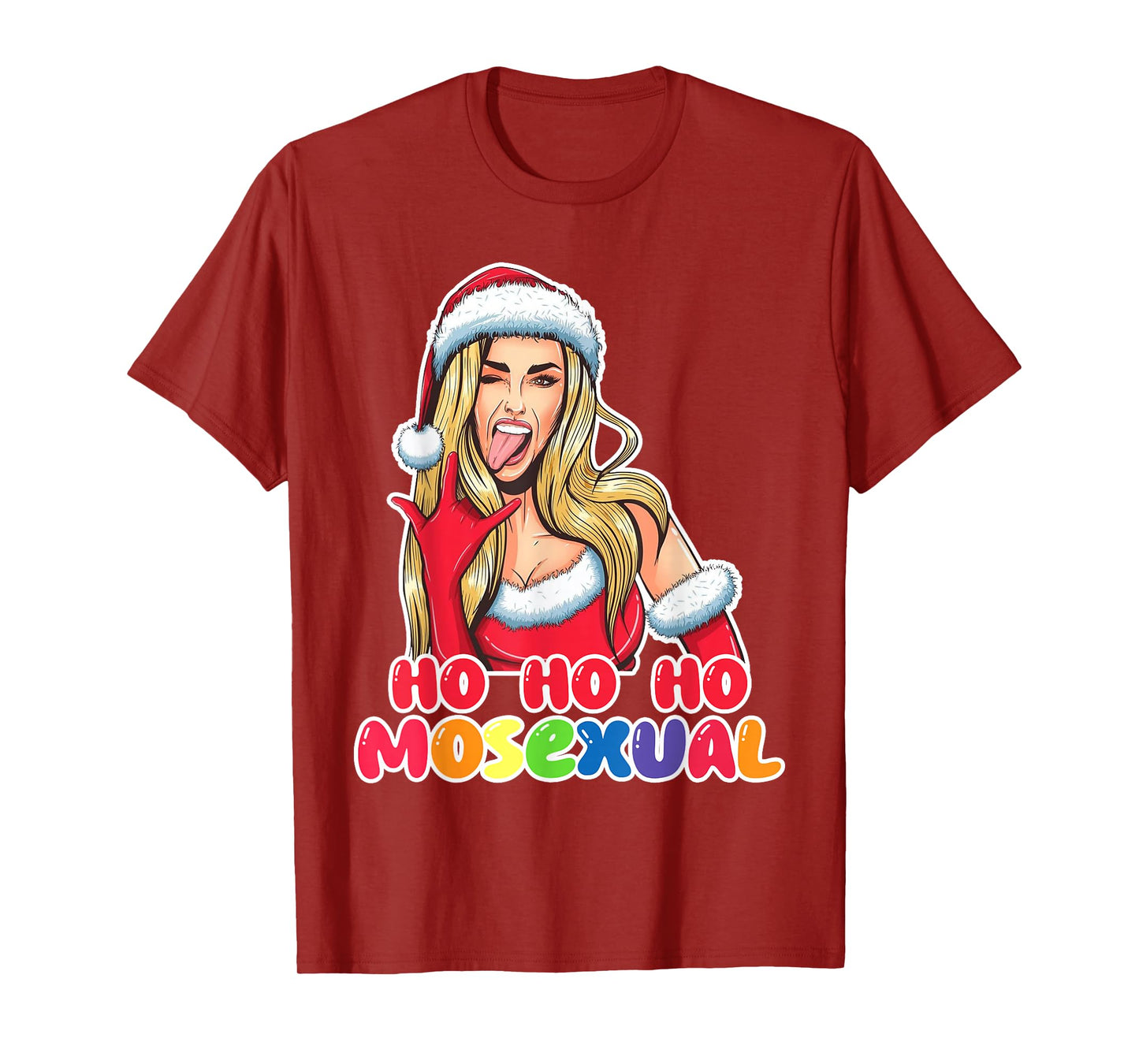 Funny Gay Pride Christmas LGBTQ Holiday Ugly Sweater Top T-Shirt