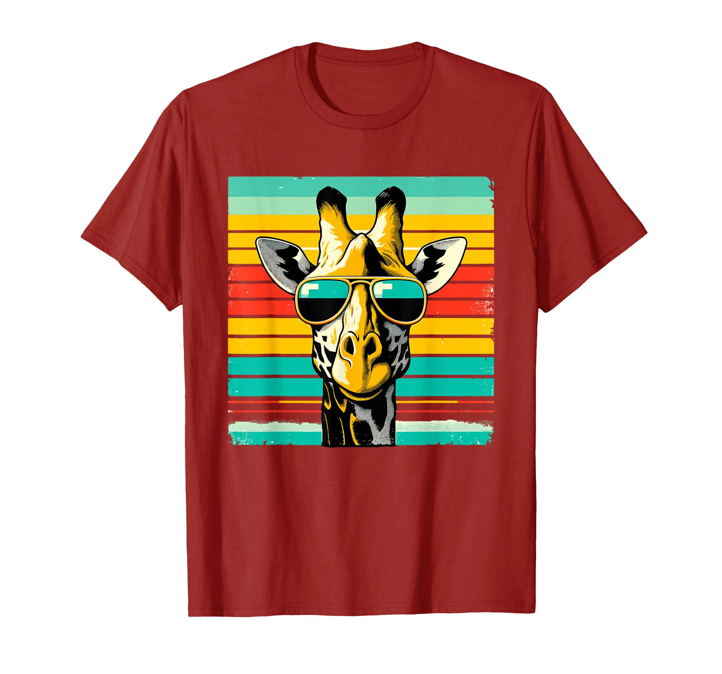 Cool Retro Giraffe Sunglasses T-Shirt