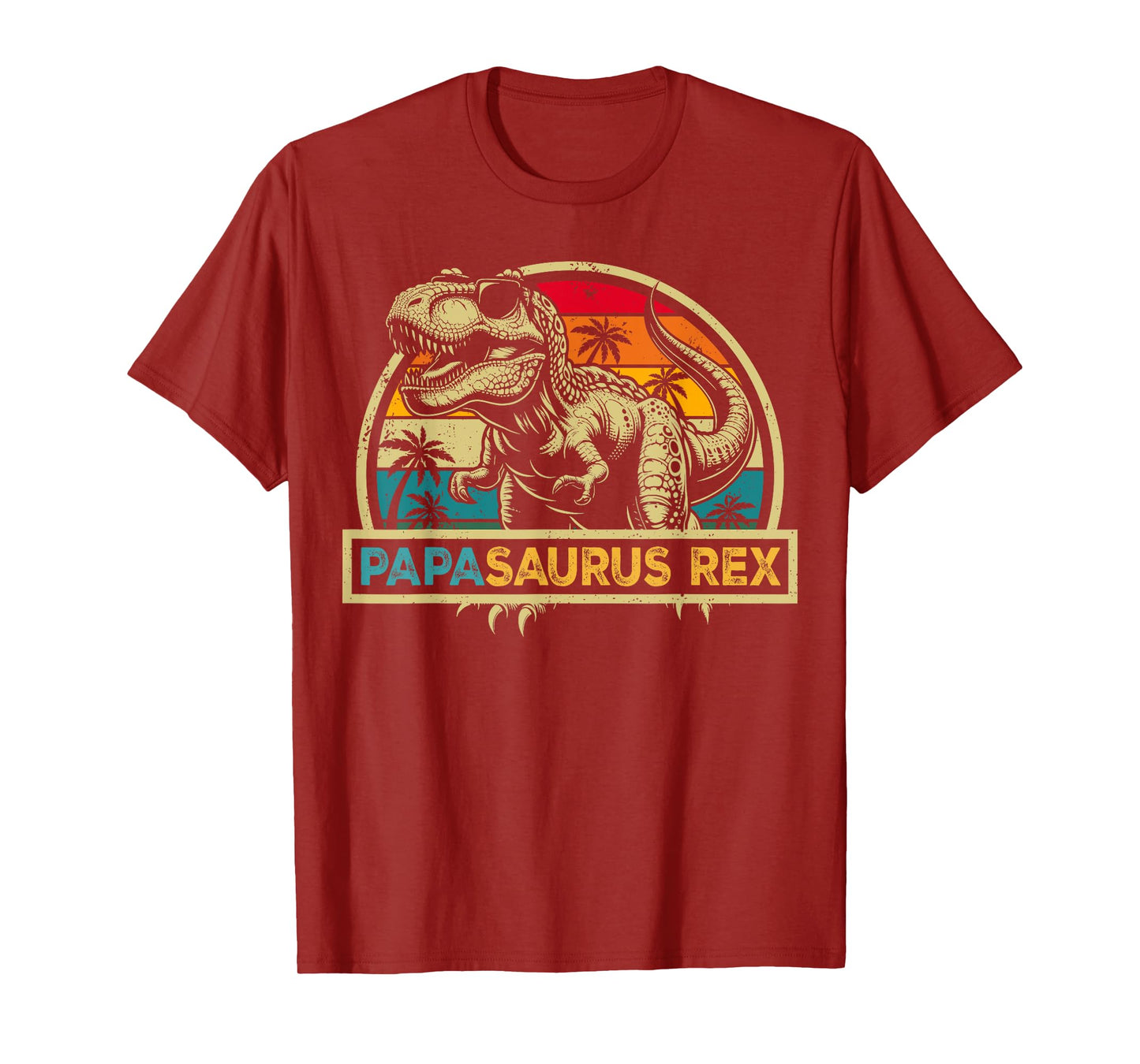 Papasaurus Rex TRex Dinosaur Papa Saurus Rex Family Matching T-Shirt