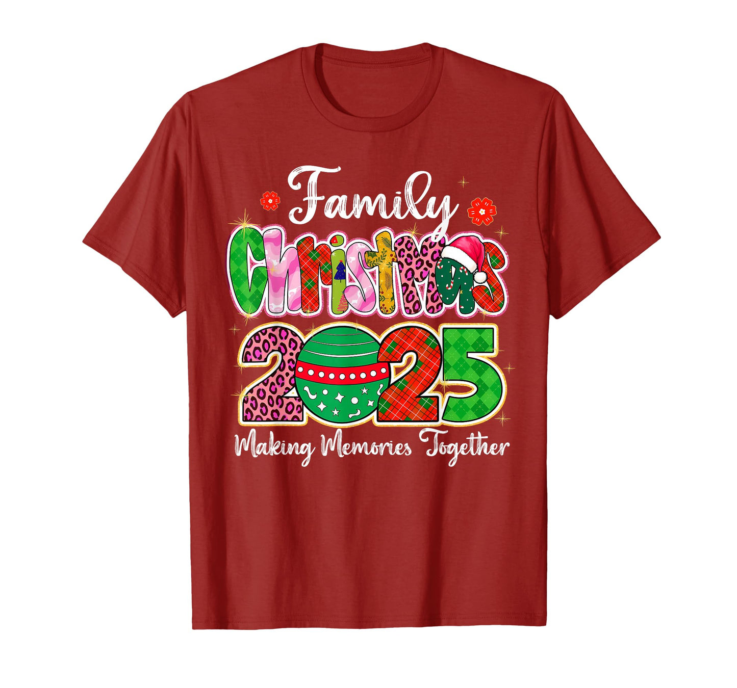 Family Christmas 2025 Making Memories Together Xmas Ornament T-Shirt