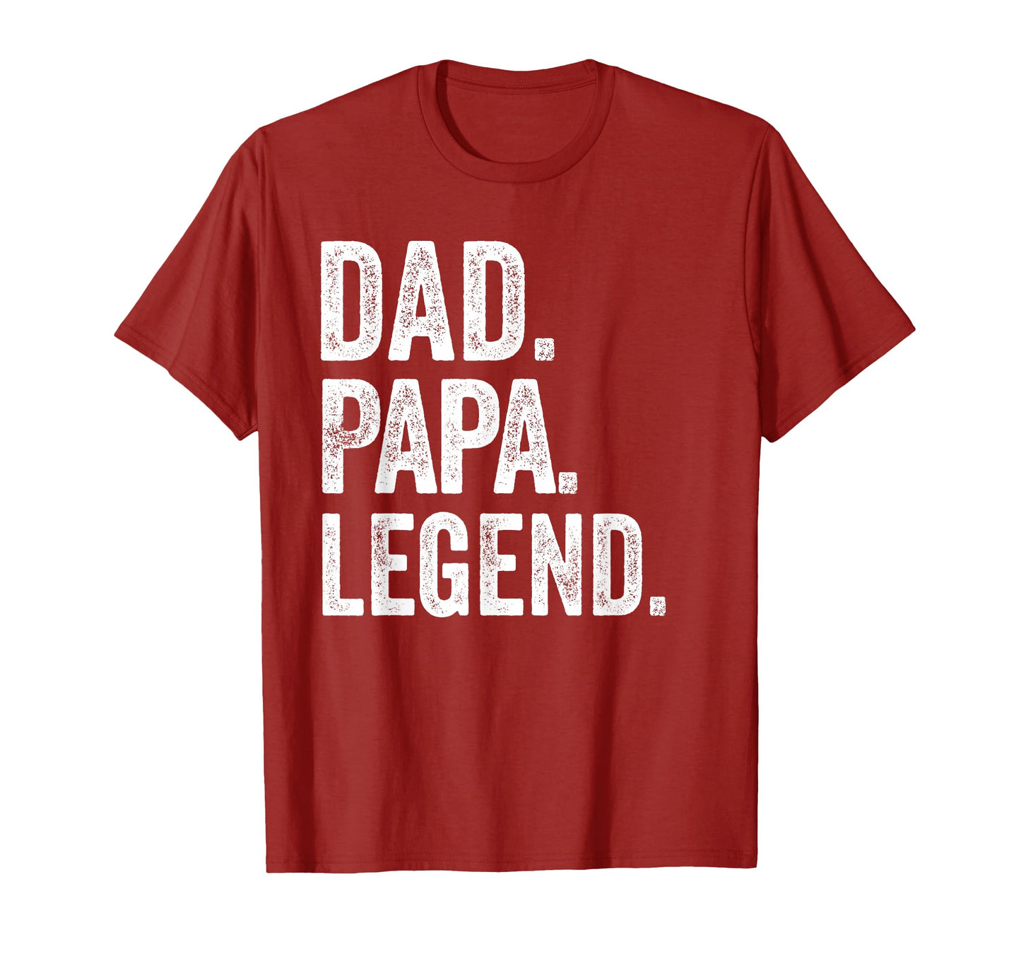 Dad Papa Legend - Vintage Distressed Bold Papa Graphic T-Shirt