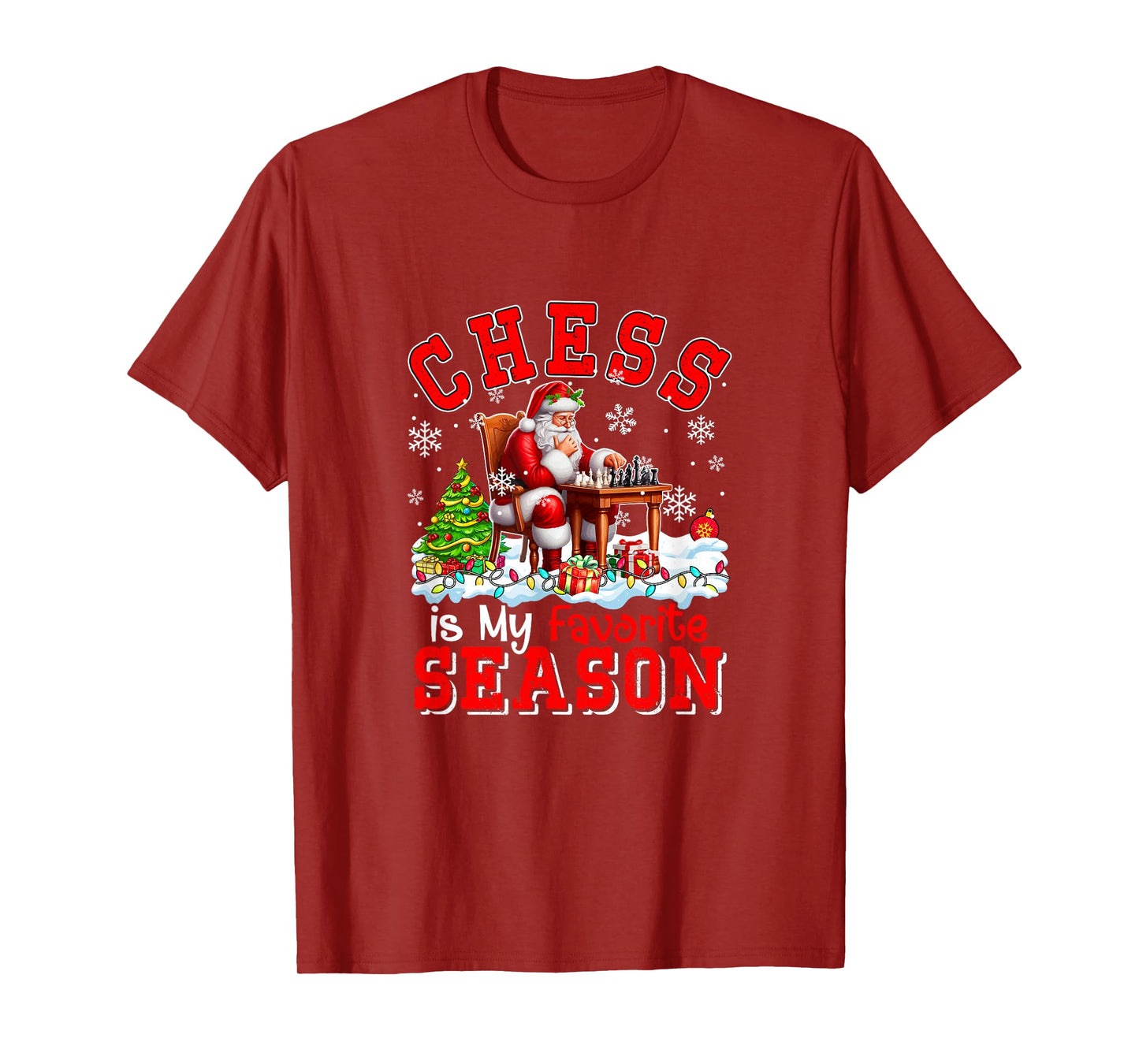 Chess is Favorite Season Costume Player Christmas Santa T-Shirt