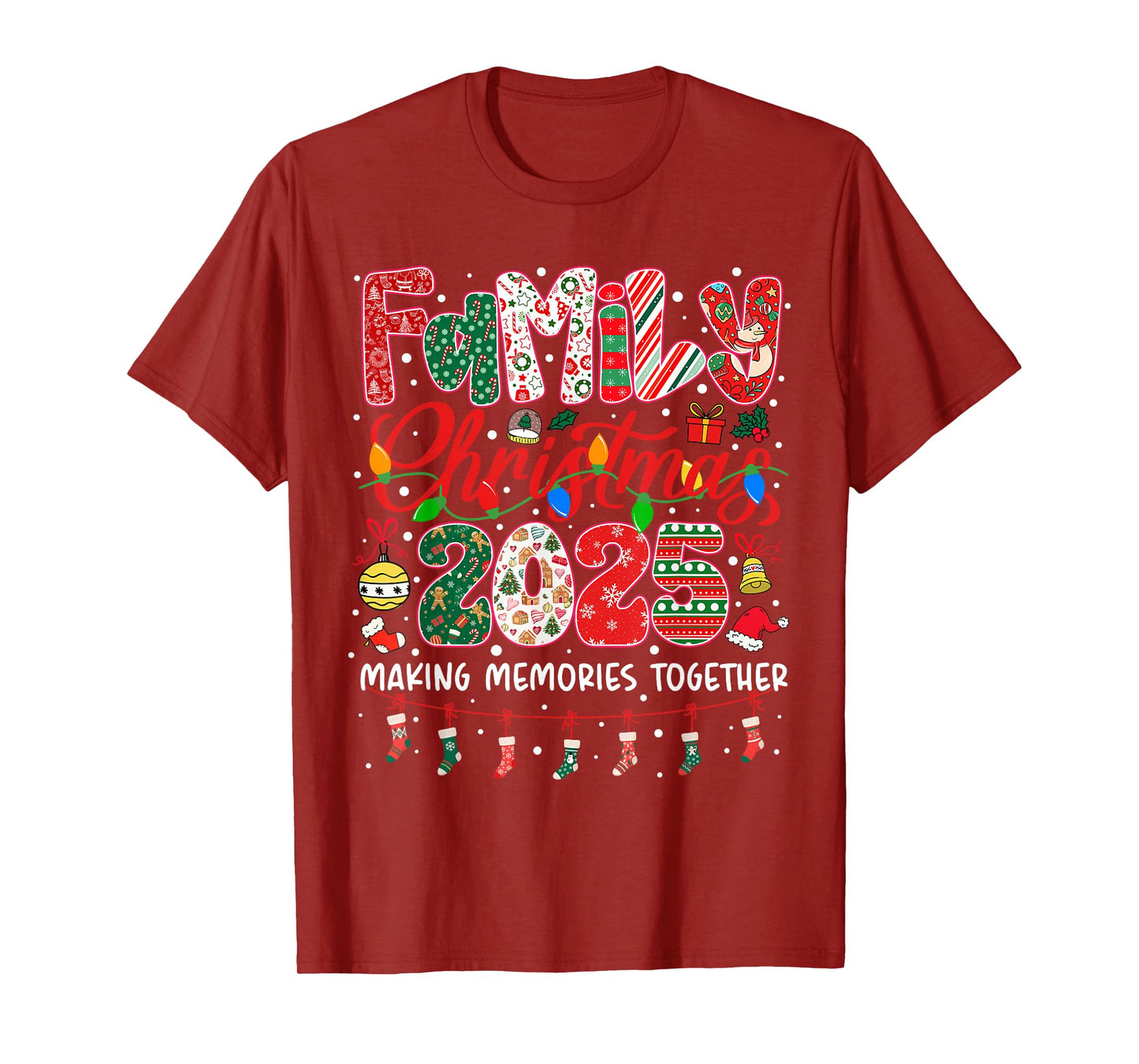 Family Christmas 2025 Matching Outfit Xmas Squad Santa T-Shirt