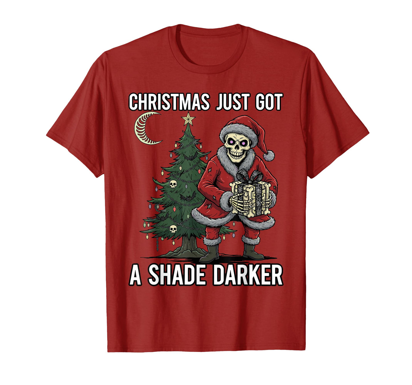 Gothic Christmas Skeleton Santa Gothmas T-Shirt
