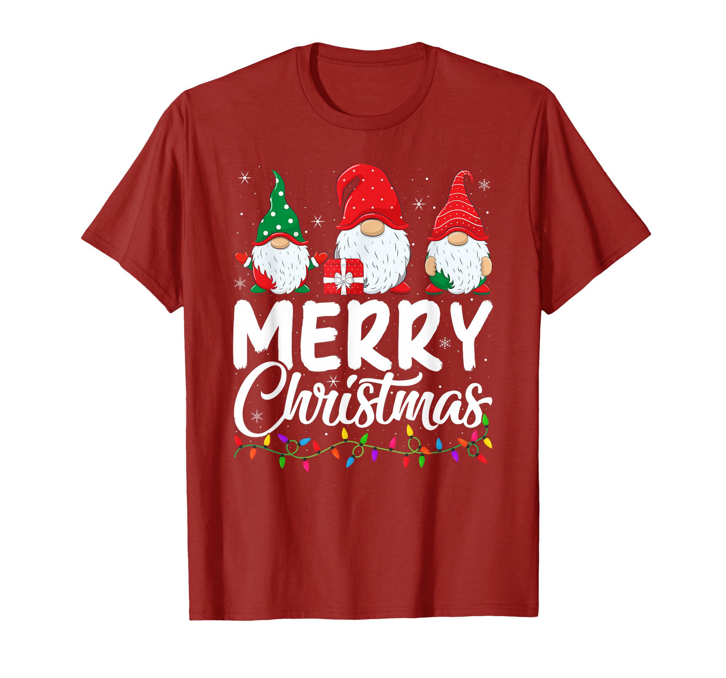 Gnome Merry Christmas Pajamas Matching Family Group Xmas T-Shirt