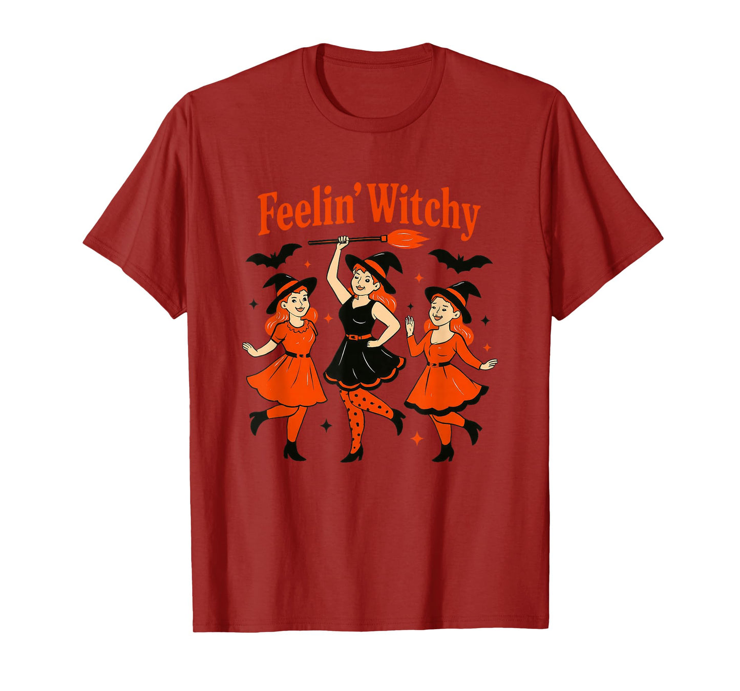 Feelin Witchy Halloween Spooky Fun T-Shirt