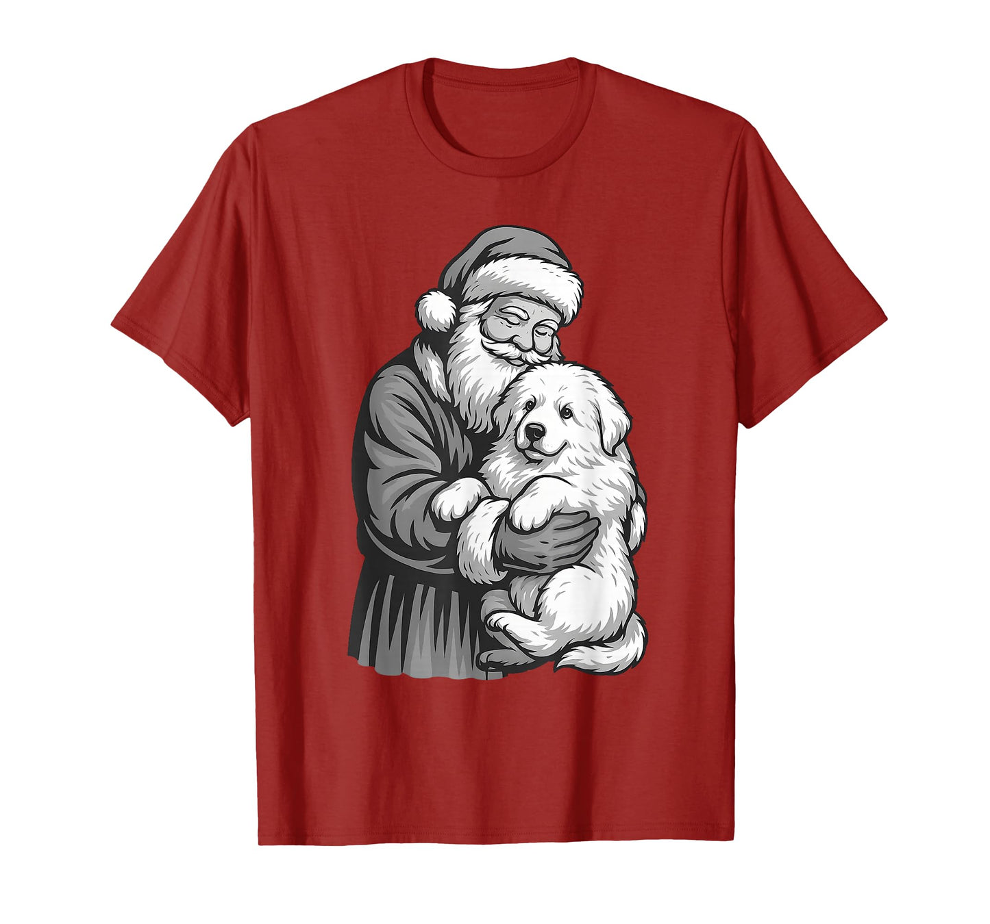 Great Pyrenees Santa Claus Christmas Dog Lover T-Shirt