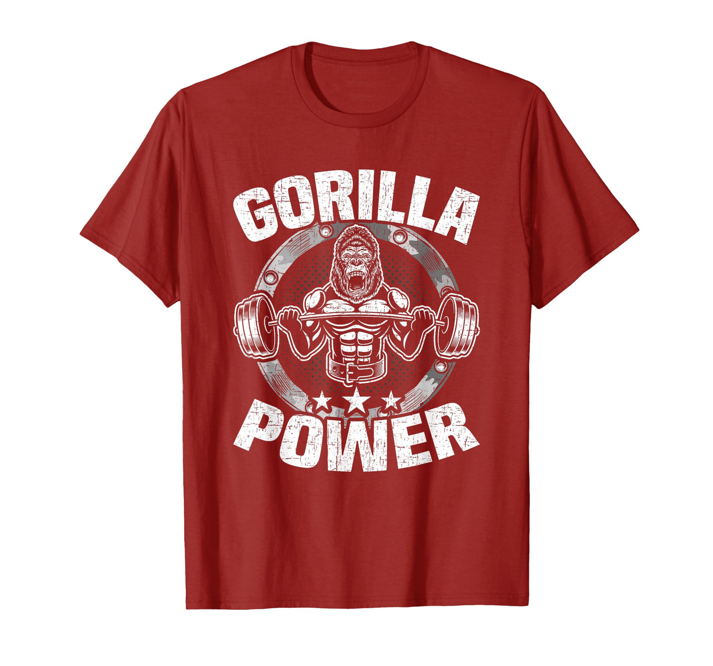 Gorilla Power Bodybuilding Weightlifting Workout T-Shirt
