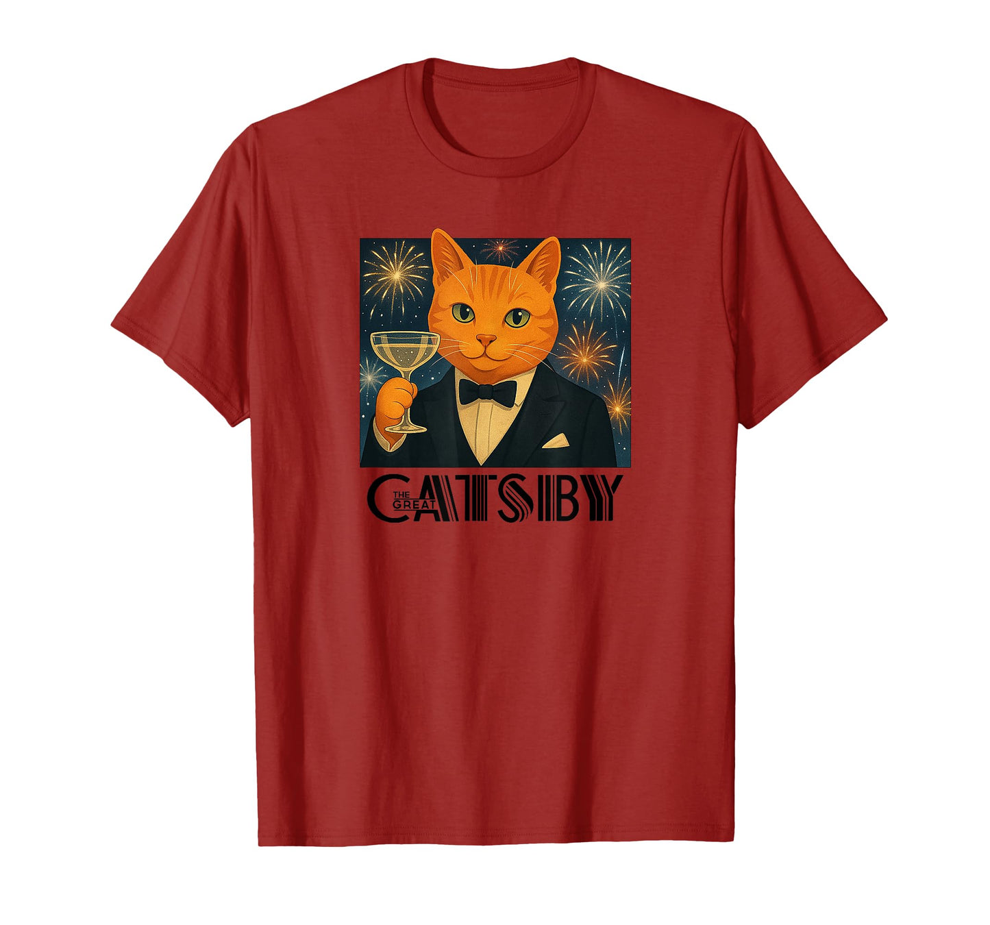 The Great Catsby – Funny Retro Cat Parody T-Shirt