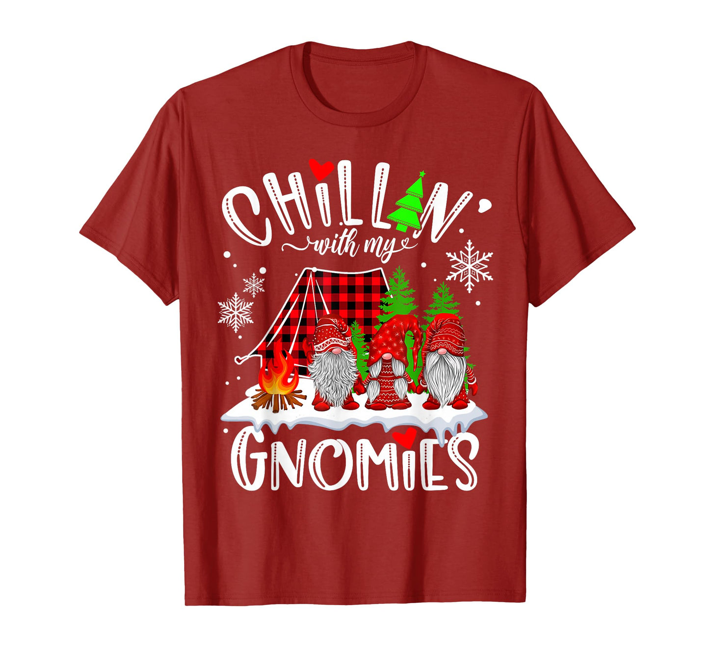 Chillin with My Gnomies Christmas Lights Gnomes in Tribe T-Shirt