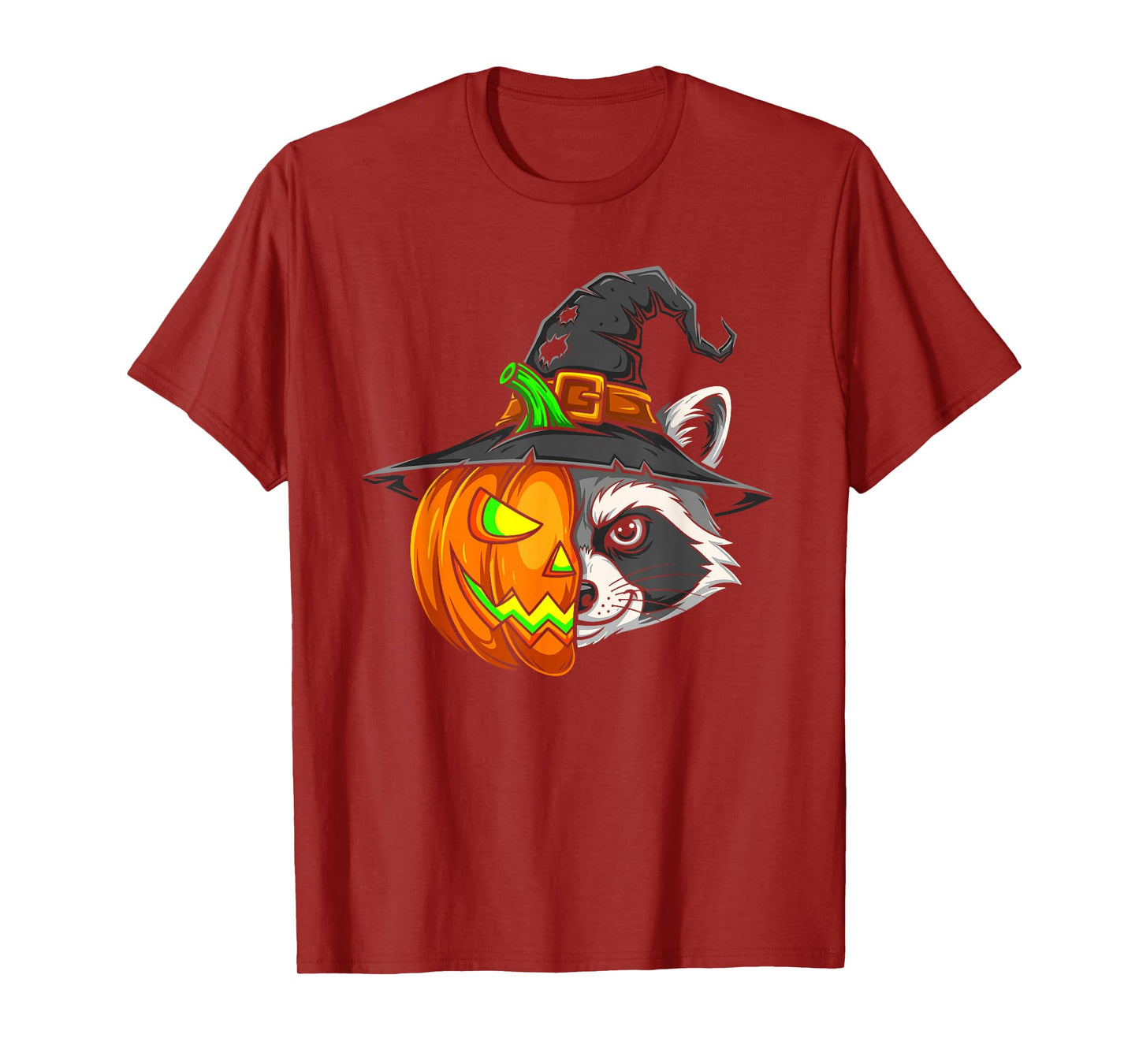 Raccoon Pumpkin Jack O Lantern Halloween Kids Mens Womens T-Shirt