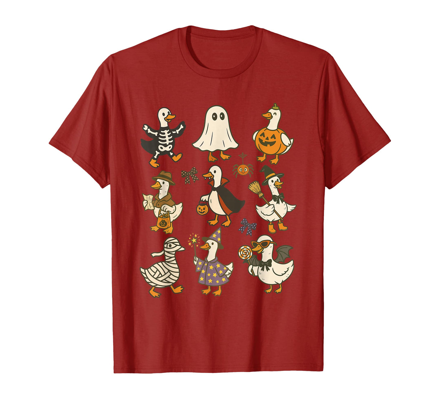 Spooky Goose On The Loose Halloween Goose Witch Silly Goose T-Shirt