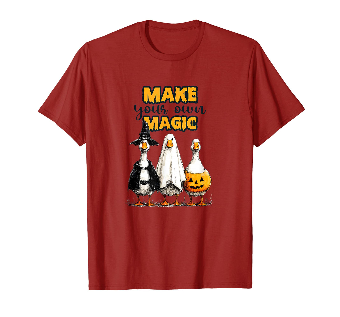 Funny Halloween Goose, Witch Ghost Cute Pet Costume T-Shirt