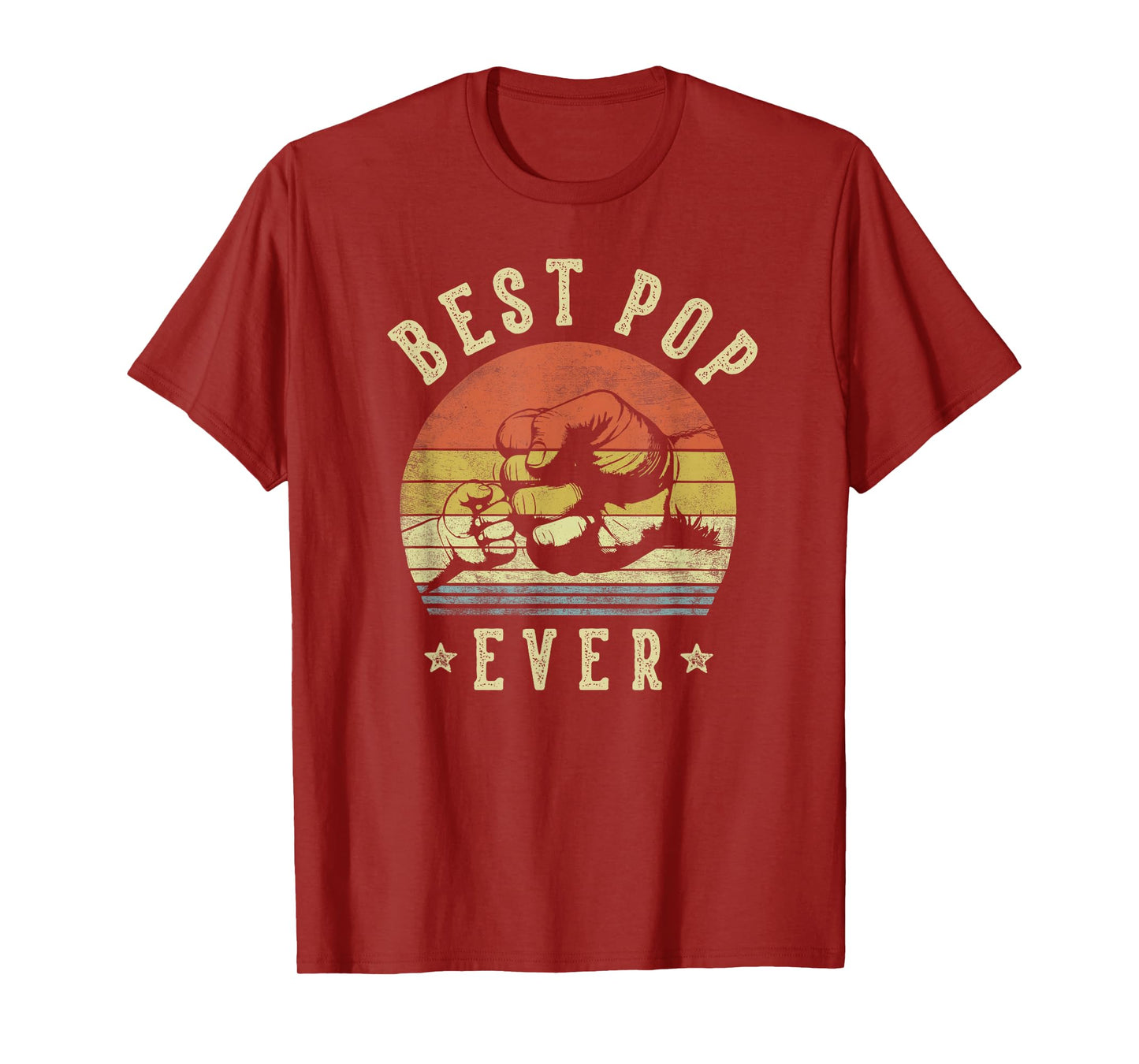 Best Pop Ever - Retro Fist Bump Vintage Design Pop T-Shirt