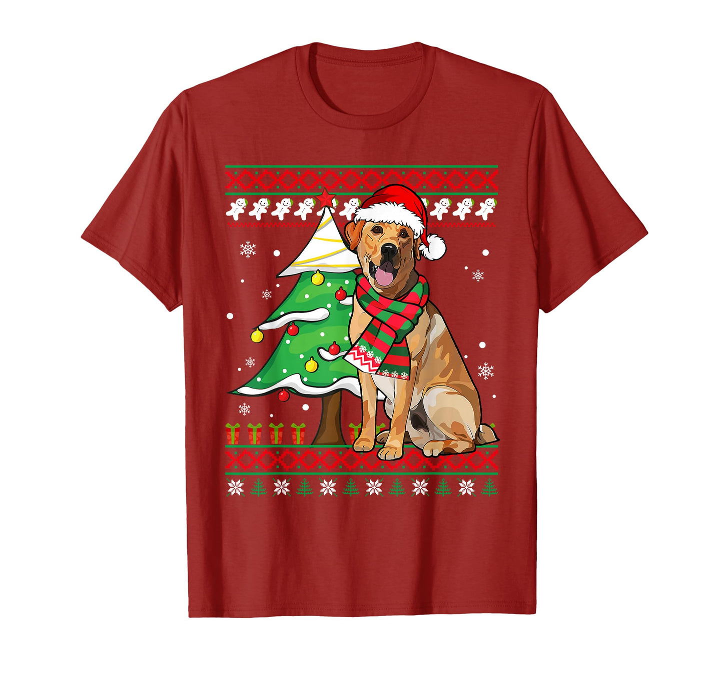 Funny Labrador Christmas Santa Ugly Sweater Lab Dog Lover T-Shirt