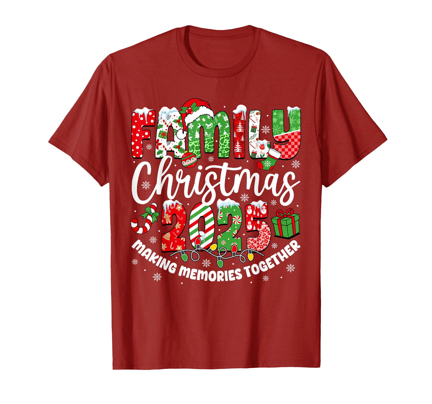 Family Christmas 2025 Matching Outfit Xmas Squad Santa Group T-Shirt