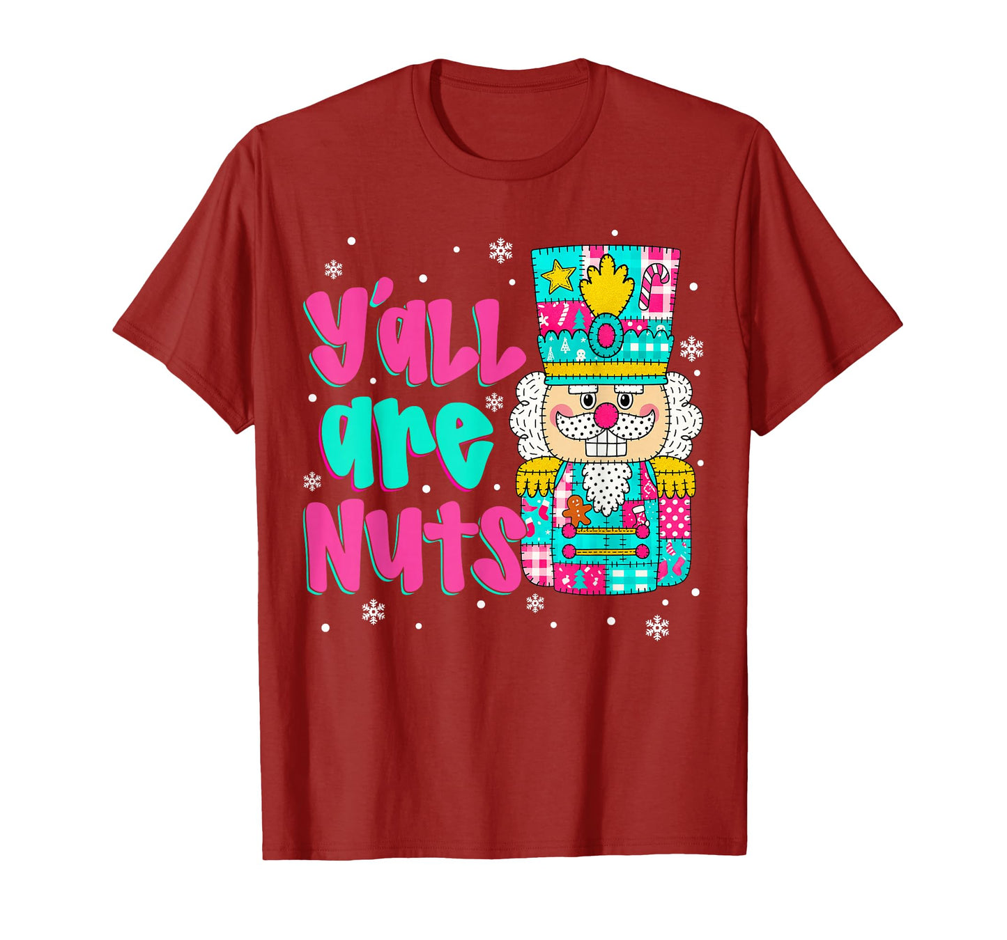 Y'all are Nuts Nutcracker Pink Christmas Matching Family T-Shirt