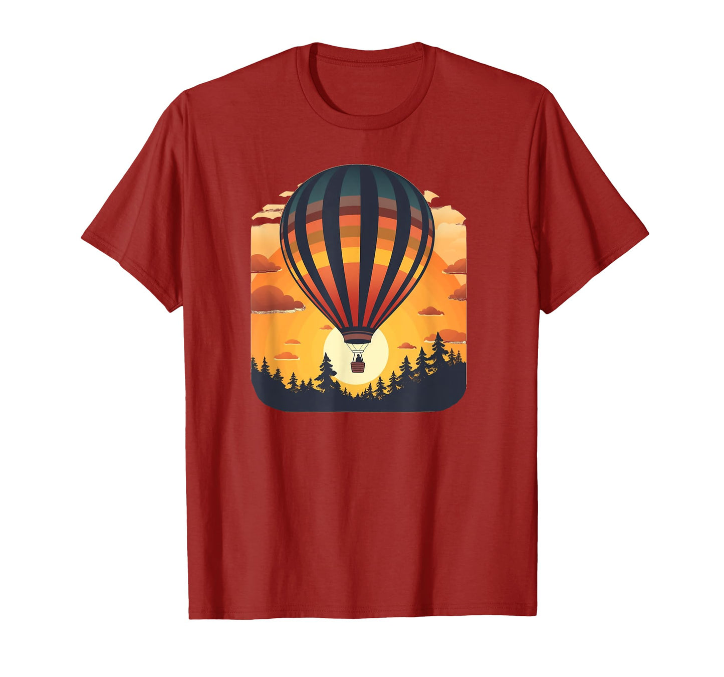 Wilderness Adventures with Sunset and hot Air Balloon T-Shirt