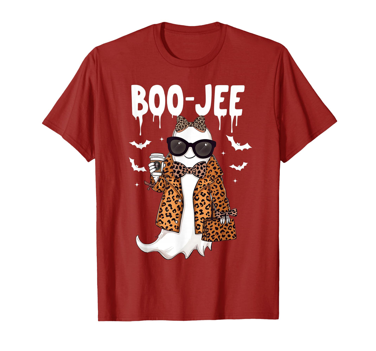 Boo JEE Boujee Pink Ghost Halloween October Vibes T-Shirt