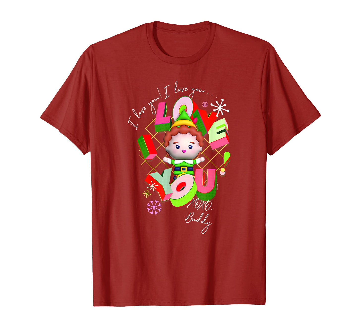 Elf Christmas I Love You! I Love You XOXO Little Cute Buddy T-Shirt