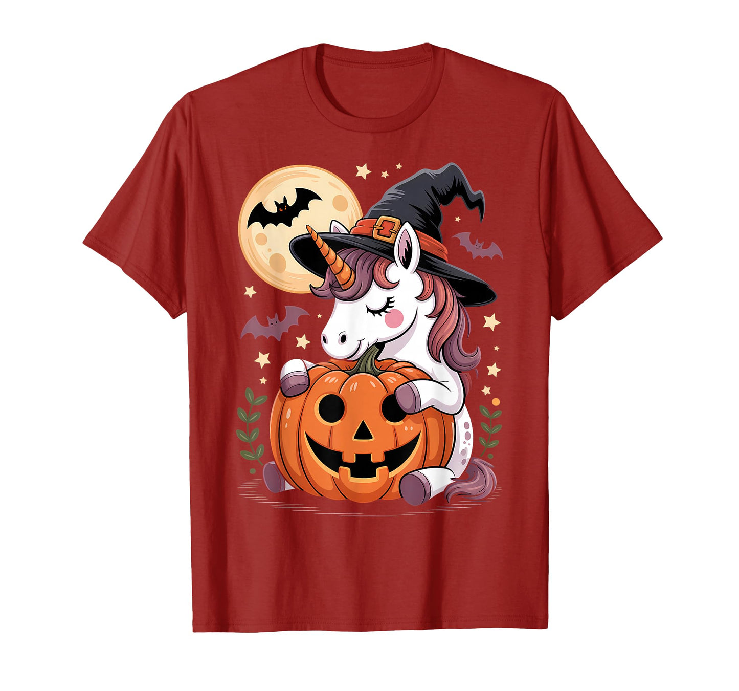 Halloween Unicorn Witch Hat Pumpkin Spooky T-Shirt