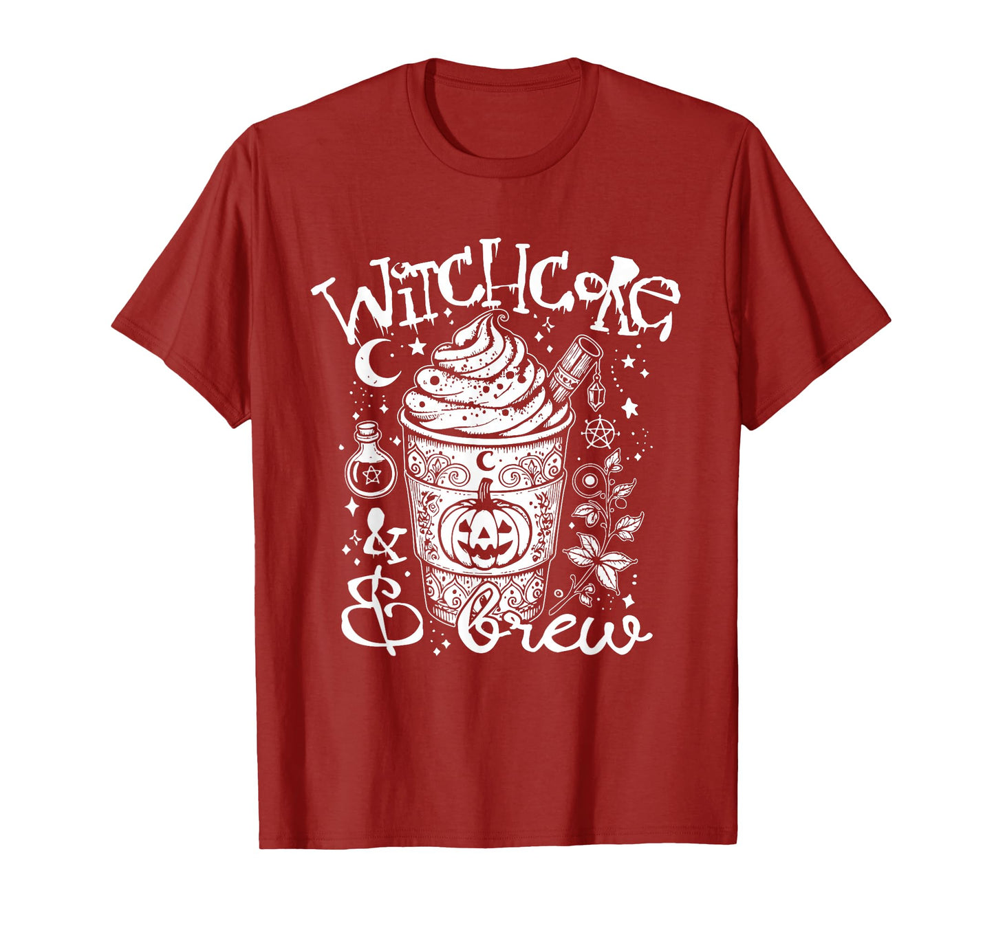 Funny Witch Witchcore & Brew, Halloween Pumpkin Coffee Lover T-Shirt