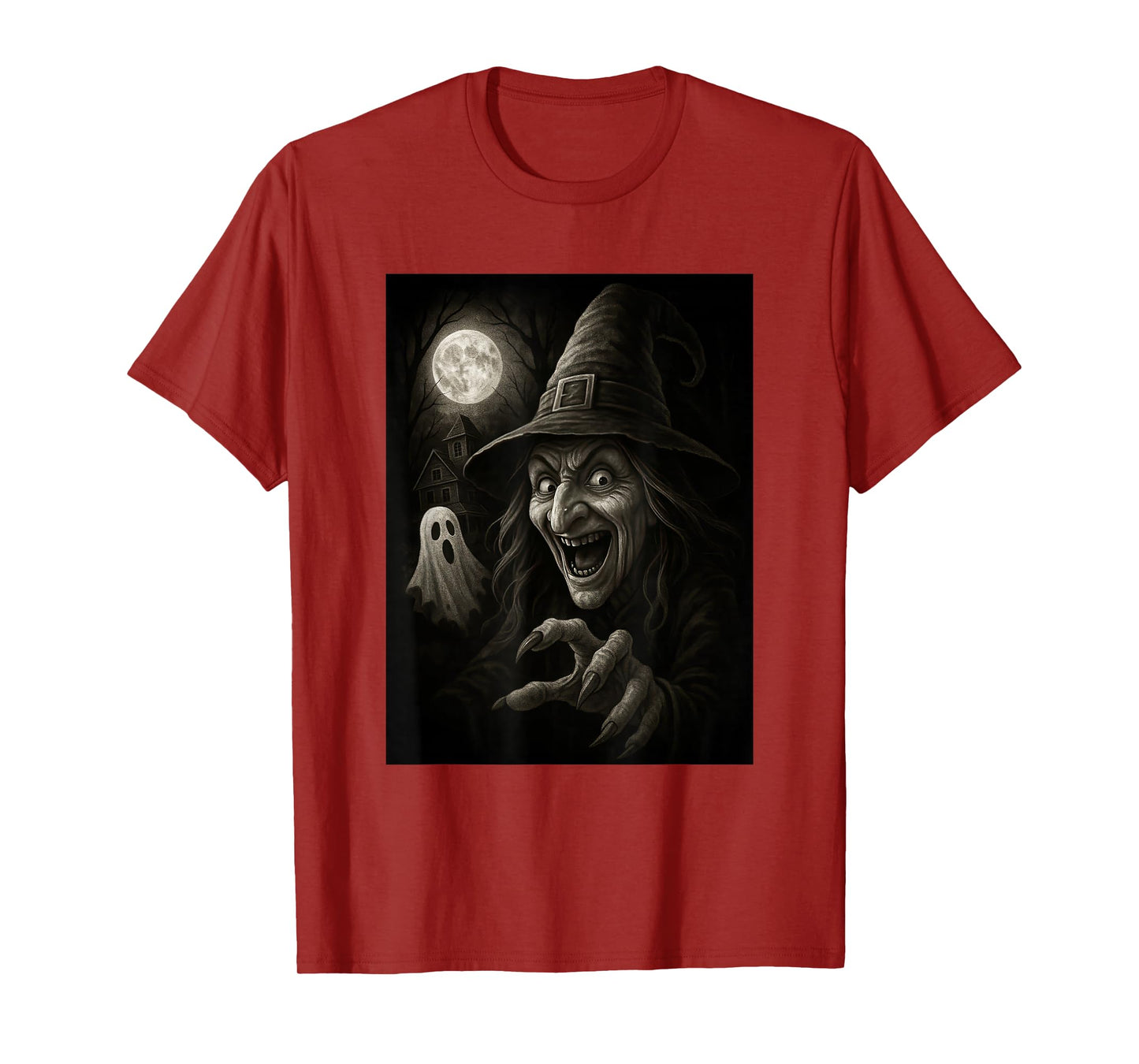 Witch Selfie with Boo Halloween T-Shirt