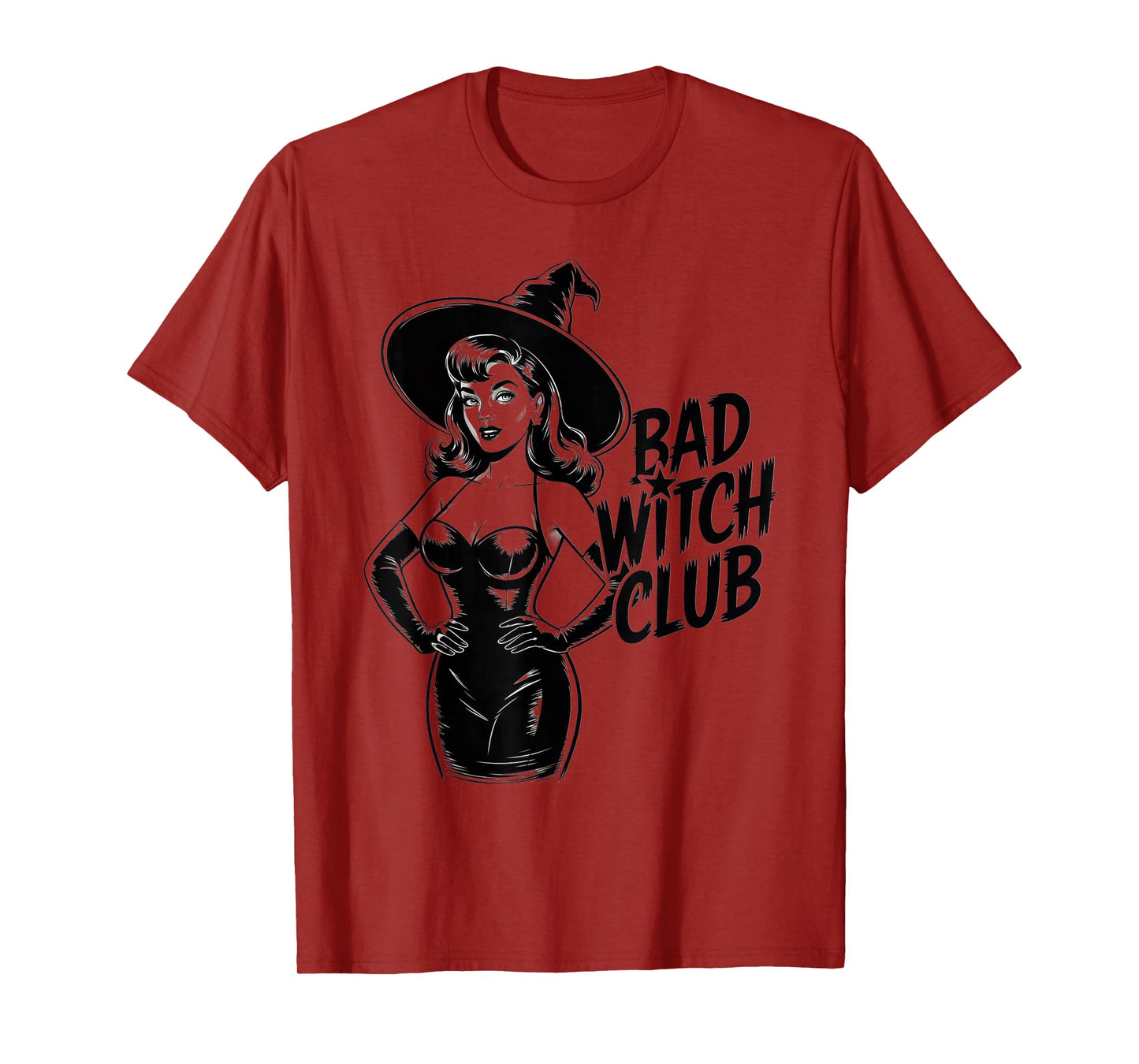 Bad Witch Club Fashionistas Halloween Party Chic T-Shirt