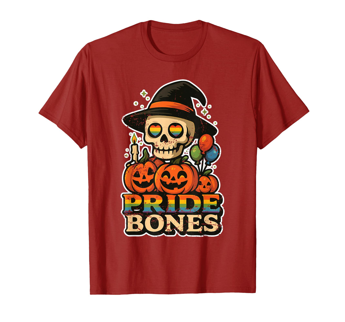 Pride Bones Rainbow Pumpkins T-Shirt