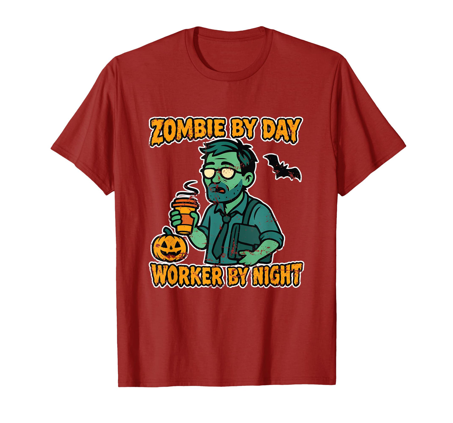 Zombie by Day Worker by Night Office T-Shirt