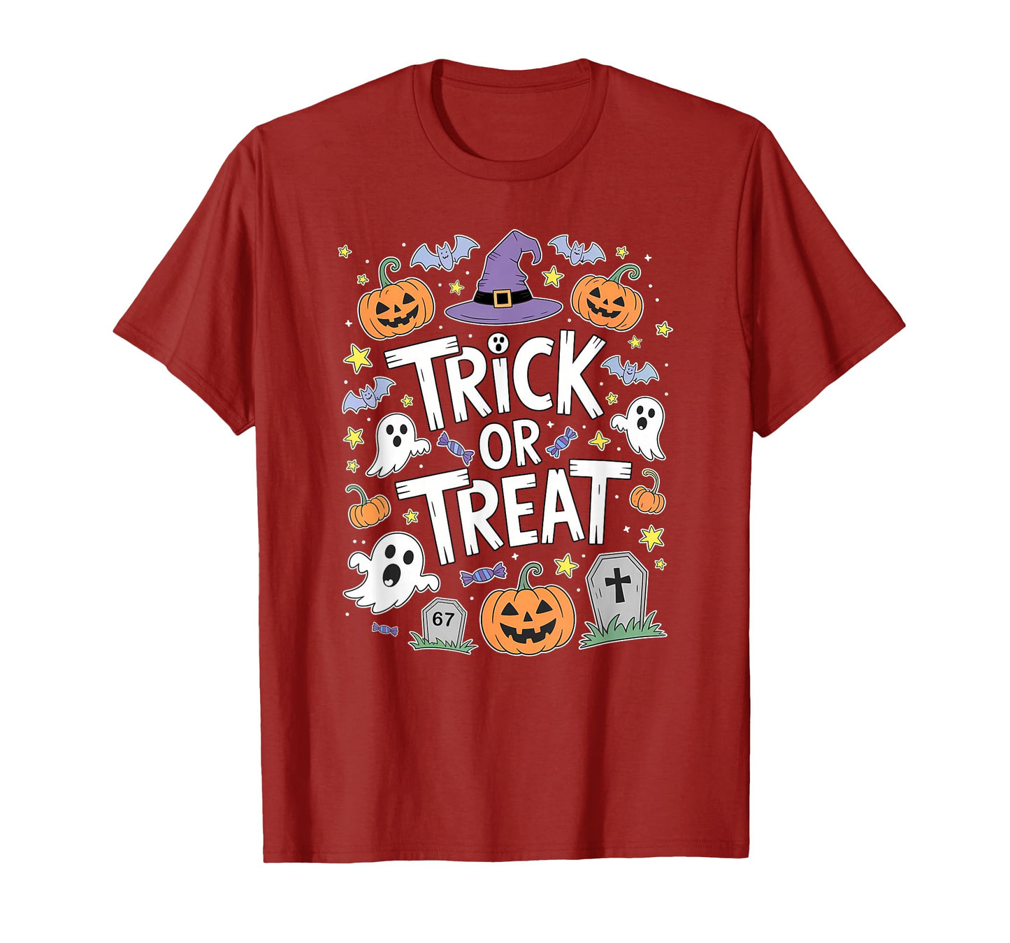 Trick or Treat Cute Doodle Halloween T-Shirt