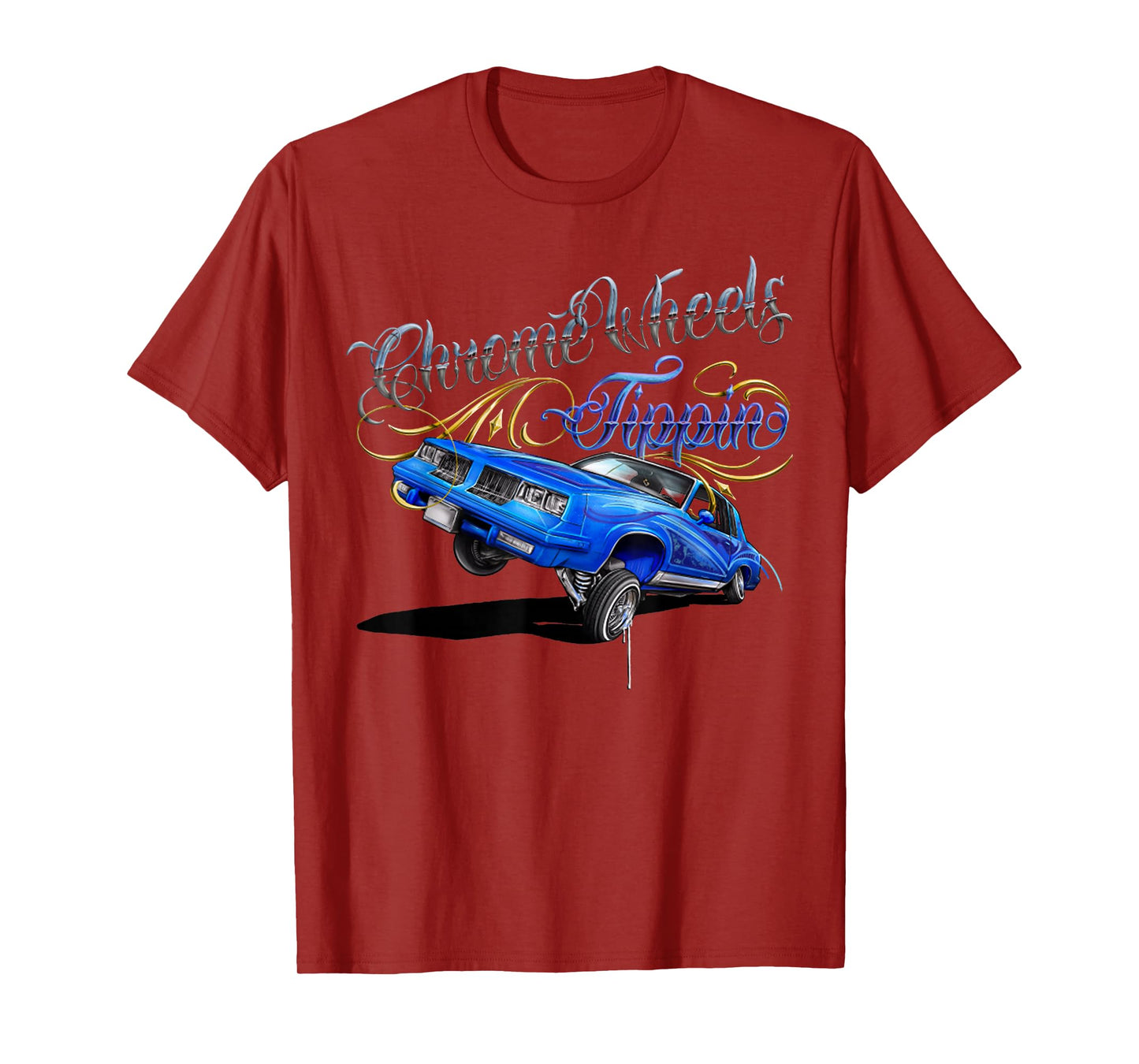 Retro Chrome Wheels Tippin Lowrider chrome wheel T-Shirt