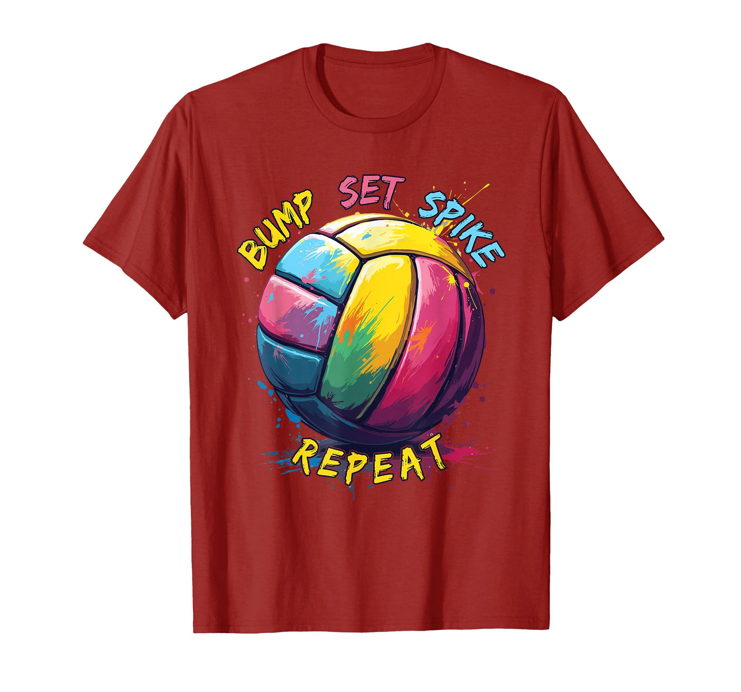 Volleyball For Teen Girls & Women | Bump Set Spike Repeat T-Shirt
