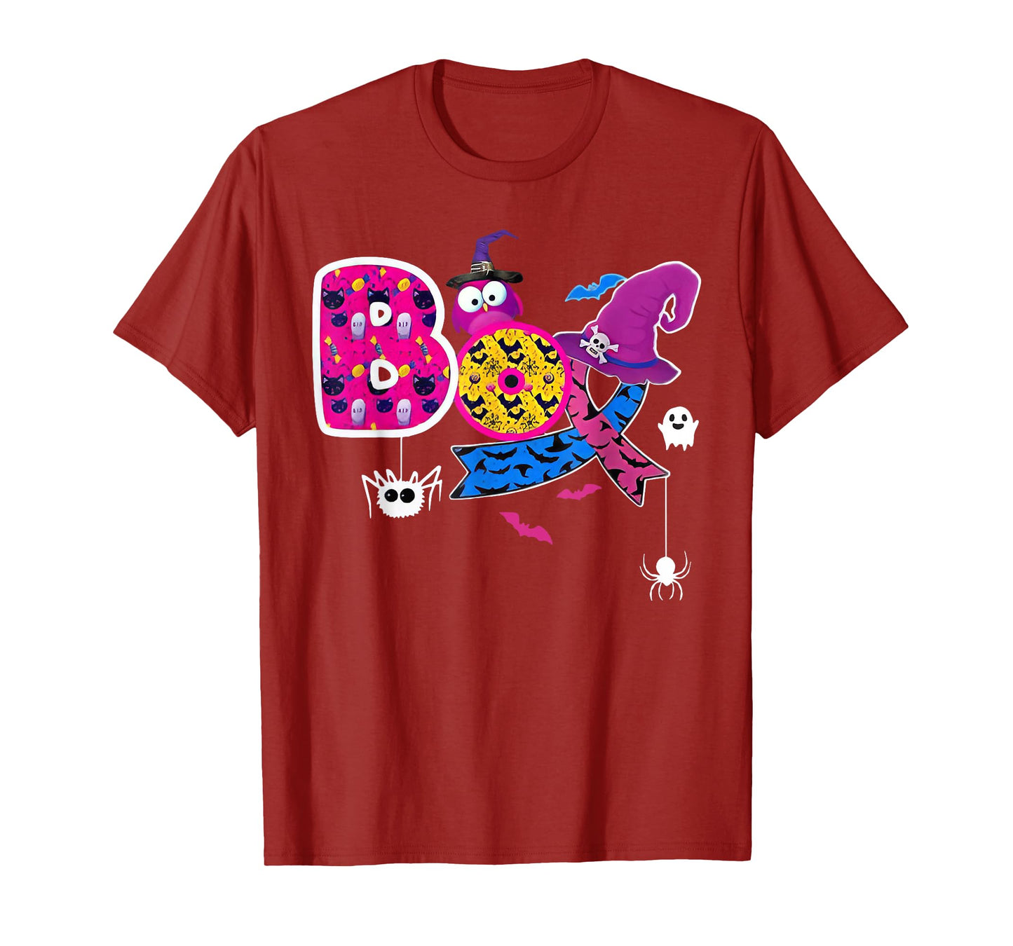 Boo Pregnancy Infant Loss Awareness with Spiders & Witch Hat T-Shirt
