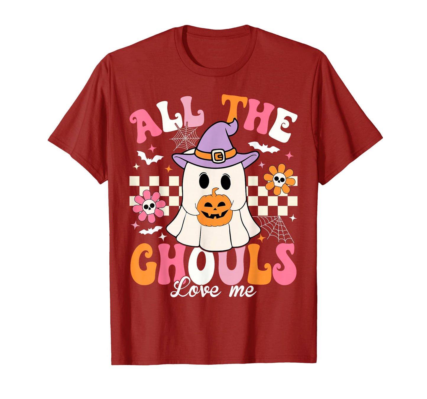 All The Ghouls Love Me Halloween Ghost Spooky Halloween Kids T-Shirt