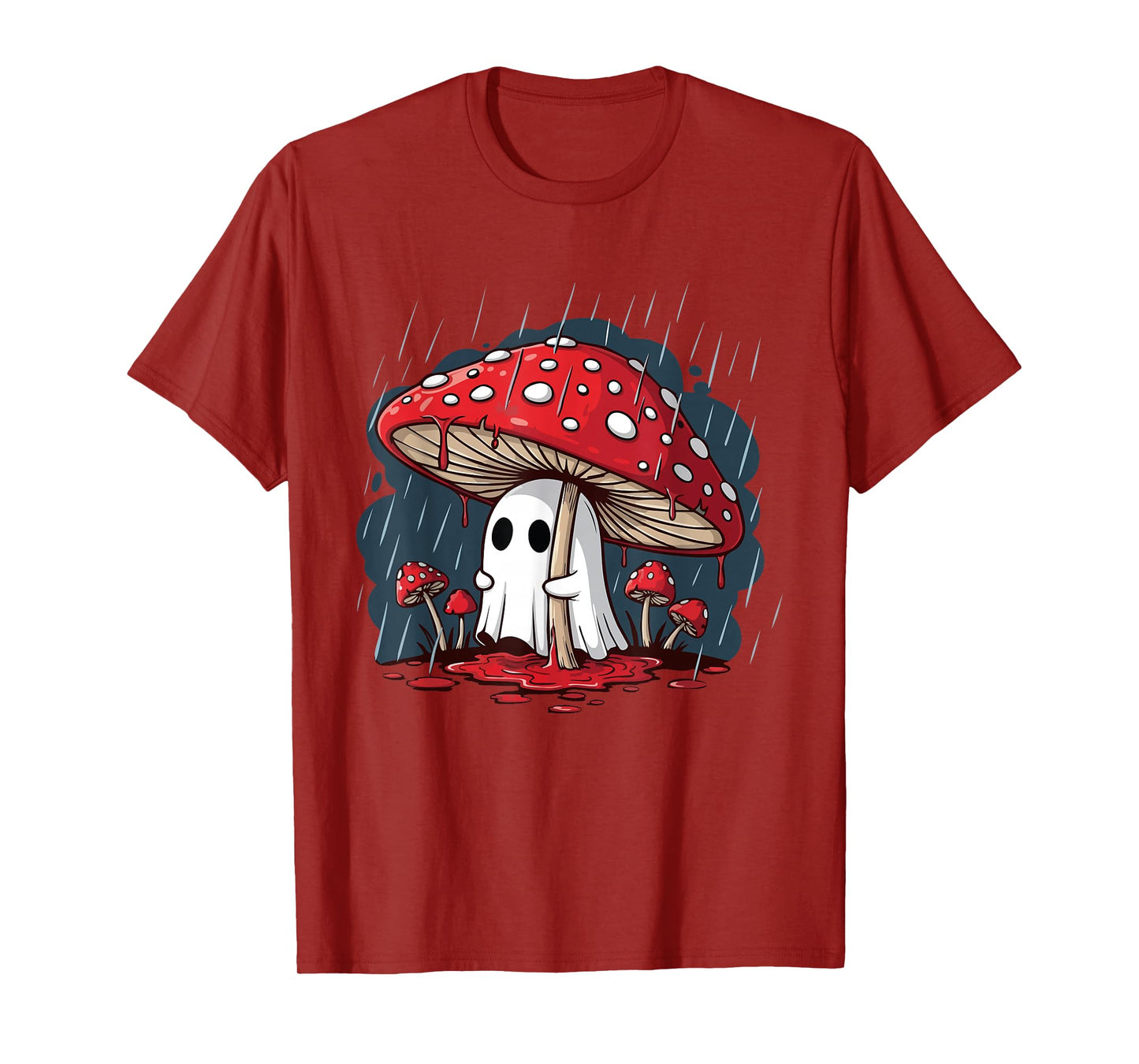 Fly Agaric Ghost - Spooky Halloween Ghost Mushroom T-Shirt
