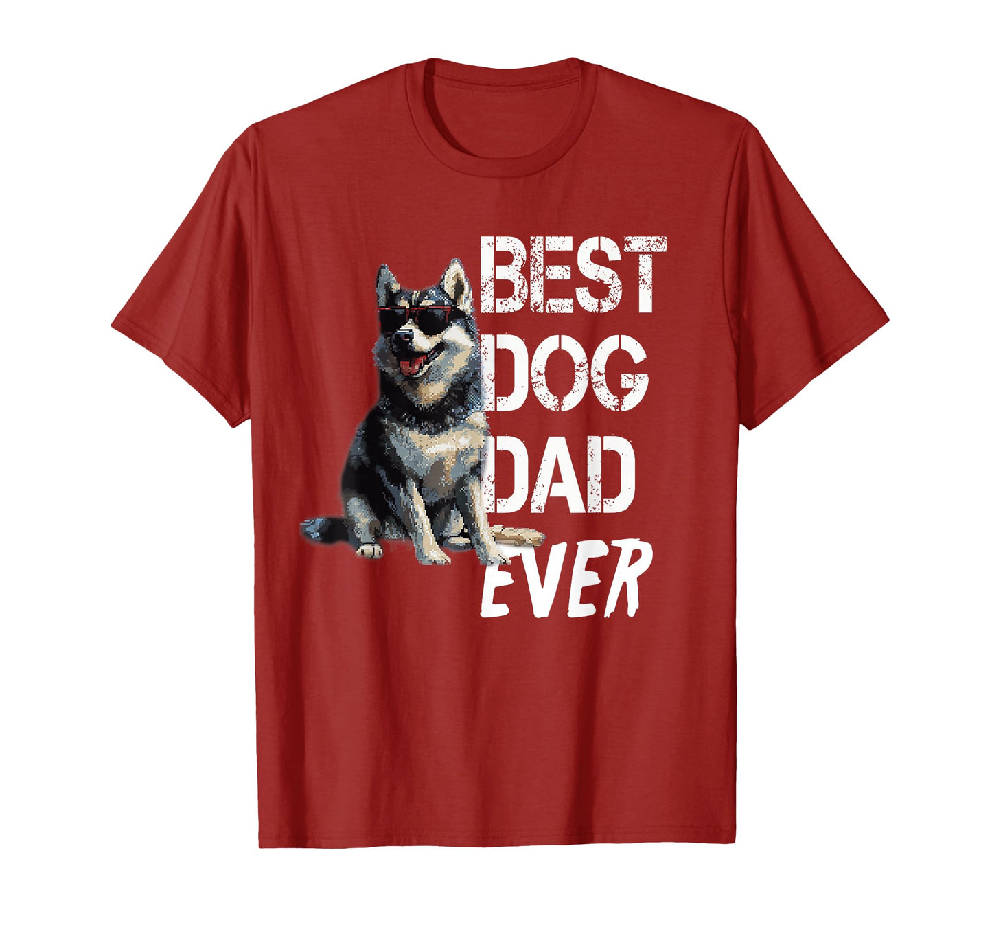 Mens Husky Dog Lover Vintage Best Husky Dad Father's Day T-Shirt