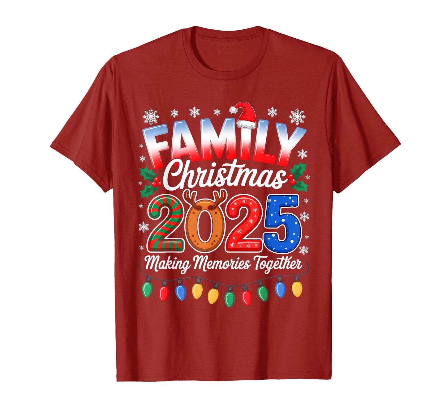 Family Christmas 2025 Matching Family Xmas Squad Santa 2025 T-Shirt